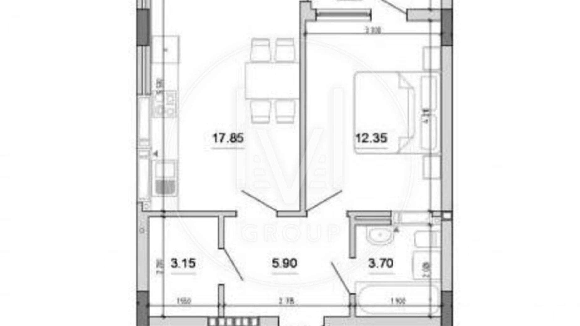 Продается 1-комнатная квартира 46.25 кв. м в Киеве, ул. Ростиславська(Маршала Рыбалко), 5А - фото 3