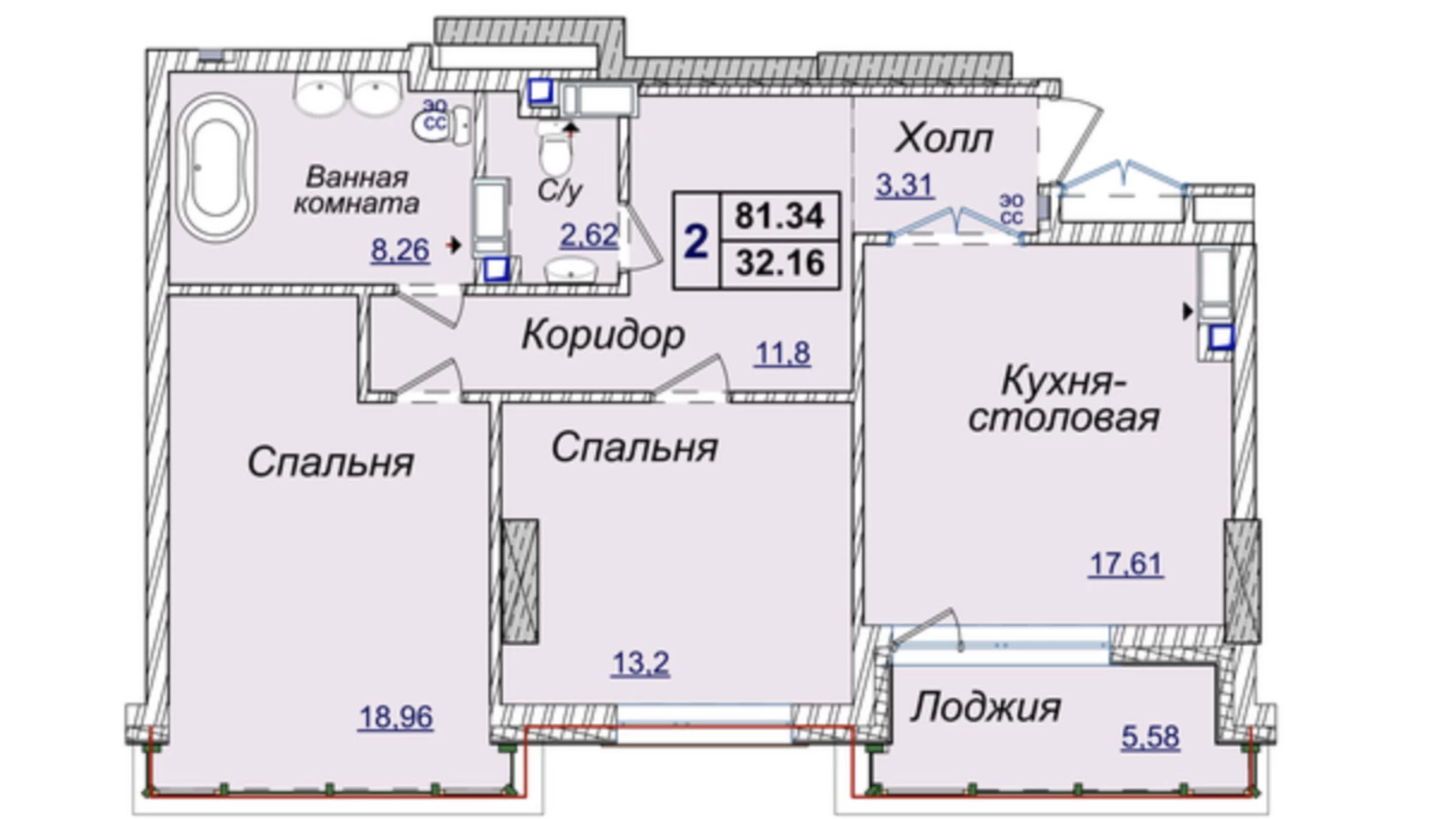 Продається 1-кімнатна квартира 51 кв. м у Києві, вул. Андрія Верхогляда(Драгомирова), 19А - фото 2