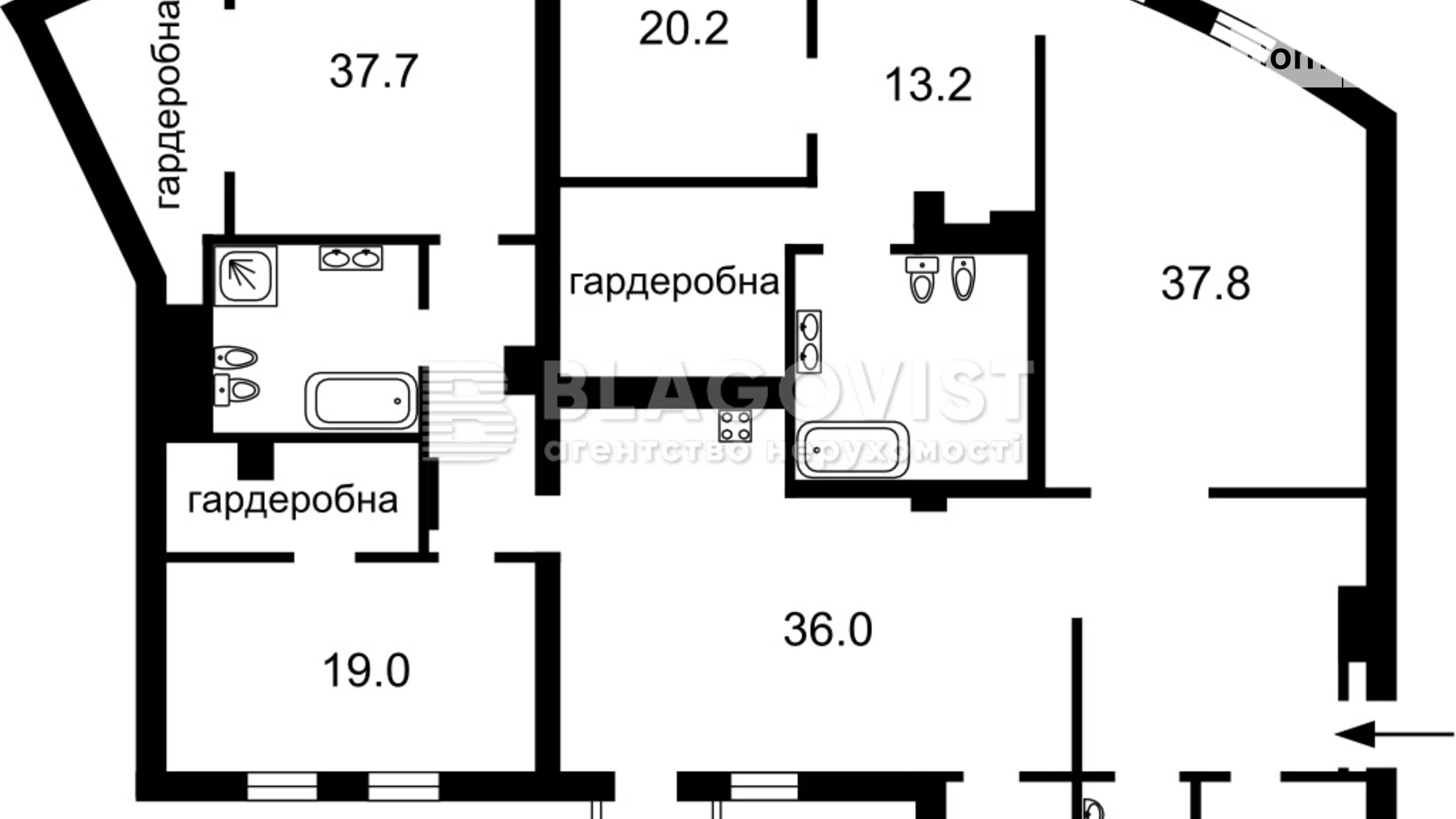 Продается 4-комнатная квартира 244 кв. м в Киеве, ул. Гетмана Павла Скоропадского(Льва Толстого), 39 - фото 2