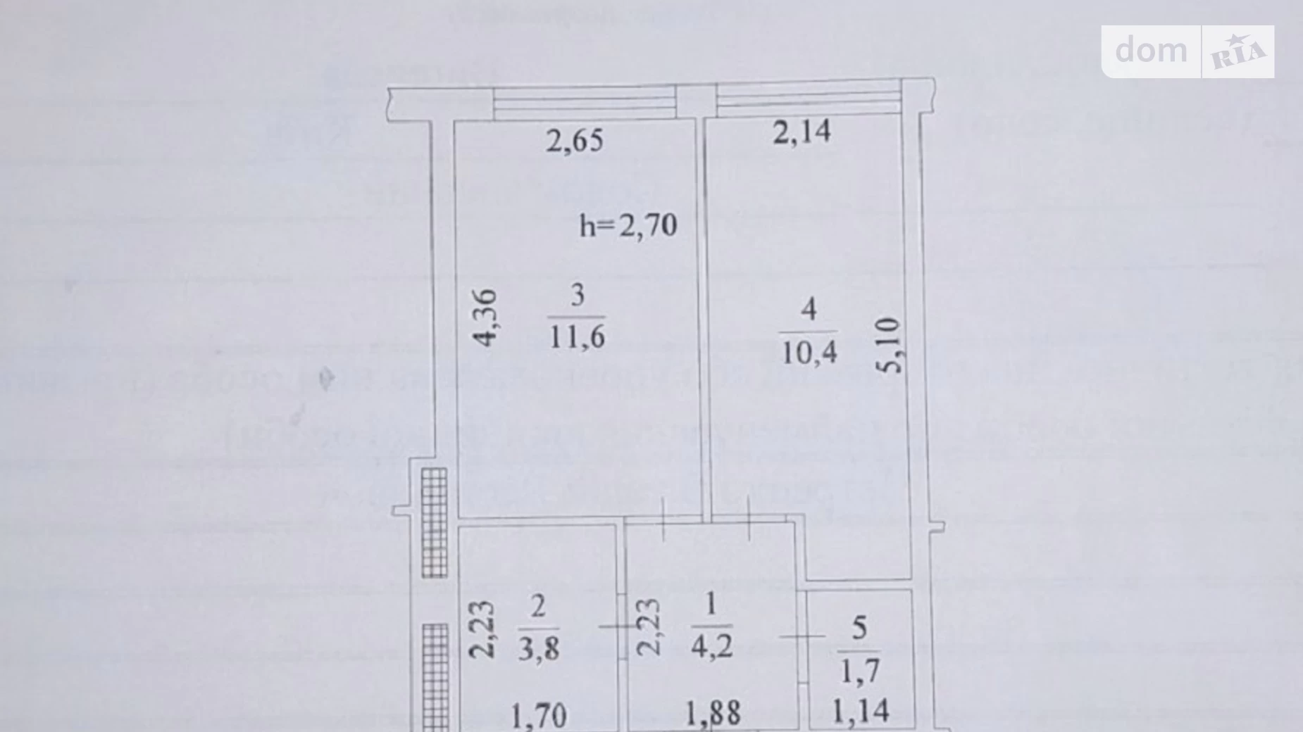 Продается 1-комнатная квартира 31.7 кв. м в Киеве, ул. Вишневая, 6/8 - фото 2