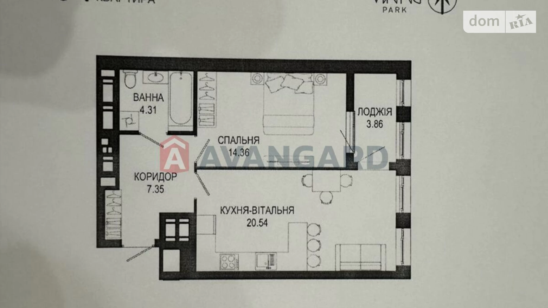 Продается 1-комнатная квартира 50.1 кв. м в Львове, ул. Зеленая, 151 - фото 2