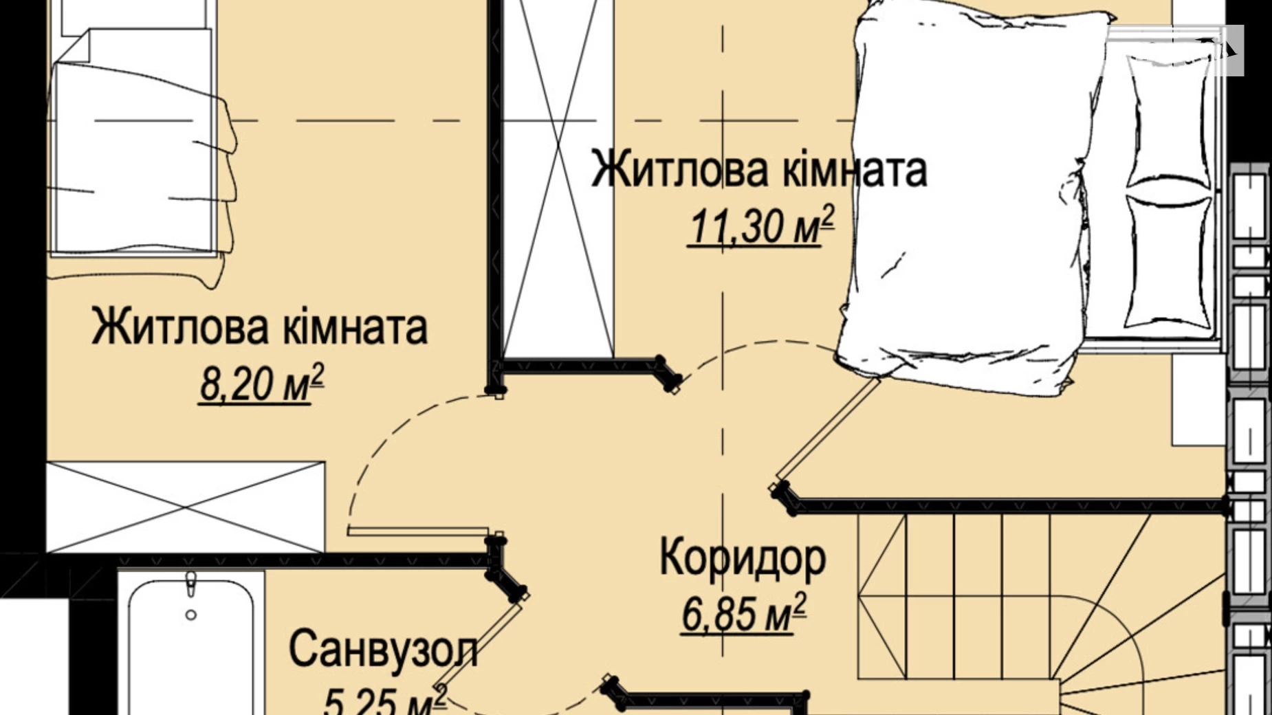 Продается 2-комнатная квартира 65.9 кв. м в Чабанах, ул. Покровская(Кирова), 52 - фото 2