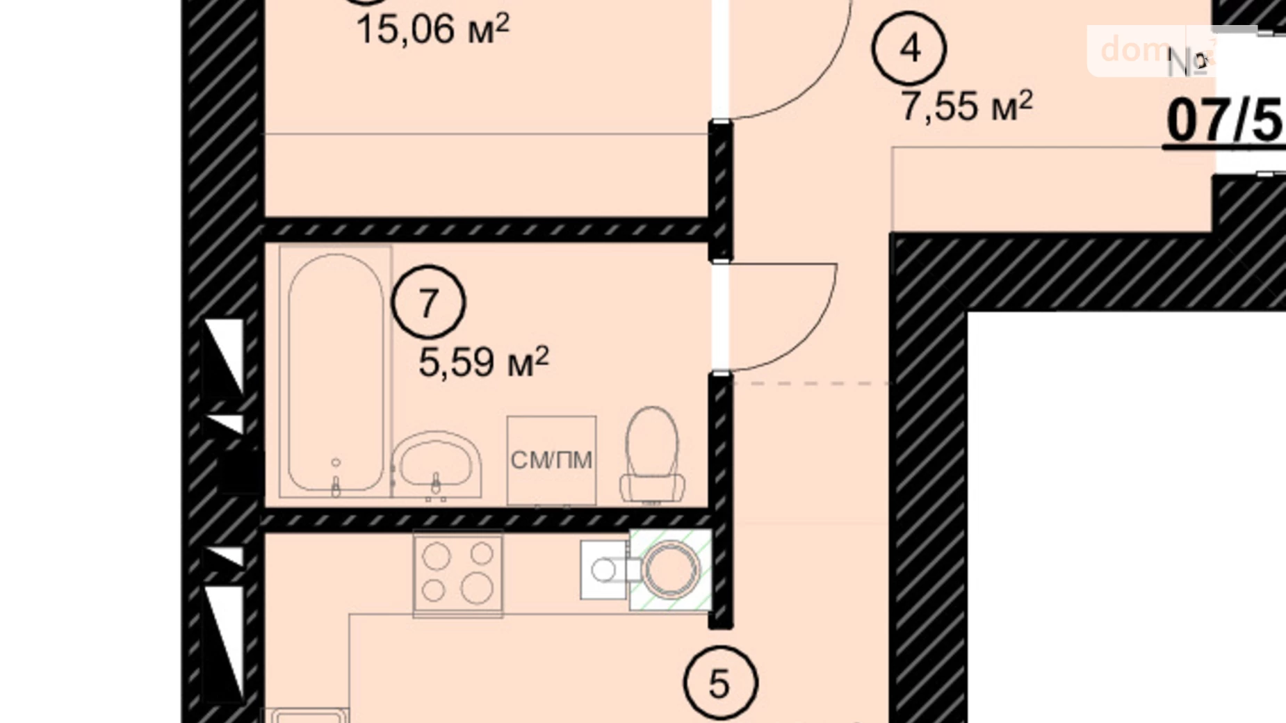 Продається 2-кімнатна квартира 57.7 кв. м у Івано-Франківську, вул. Кисілевської О. - фото 5