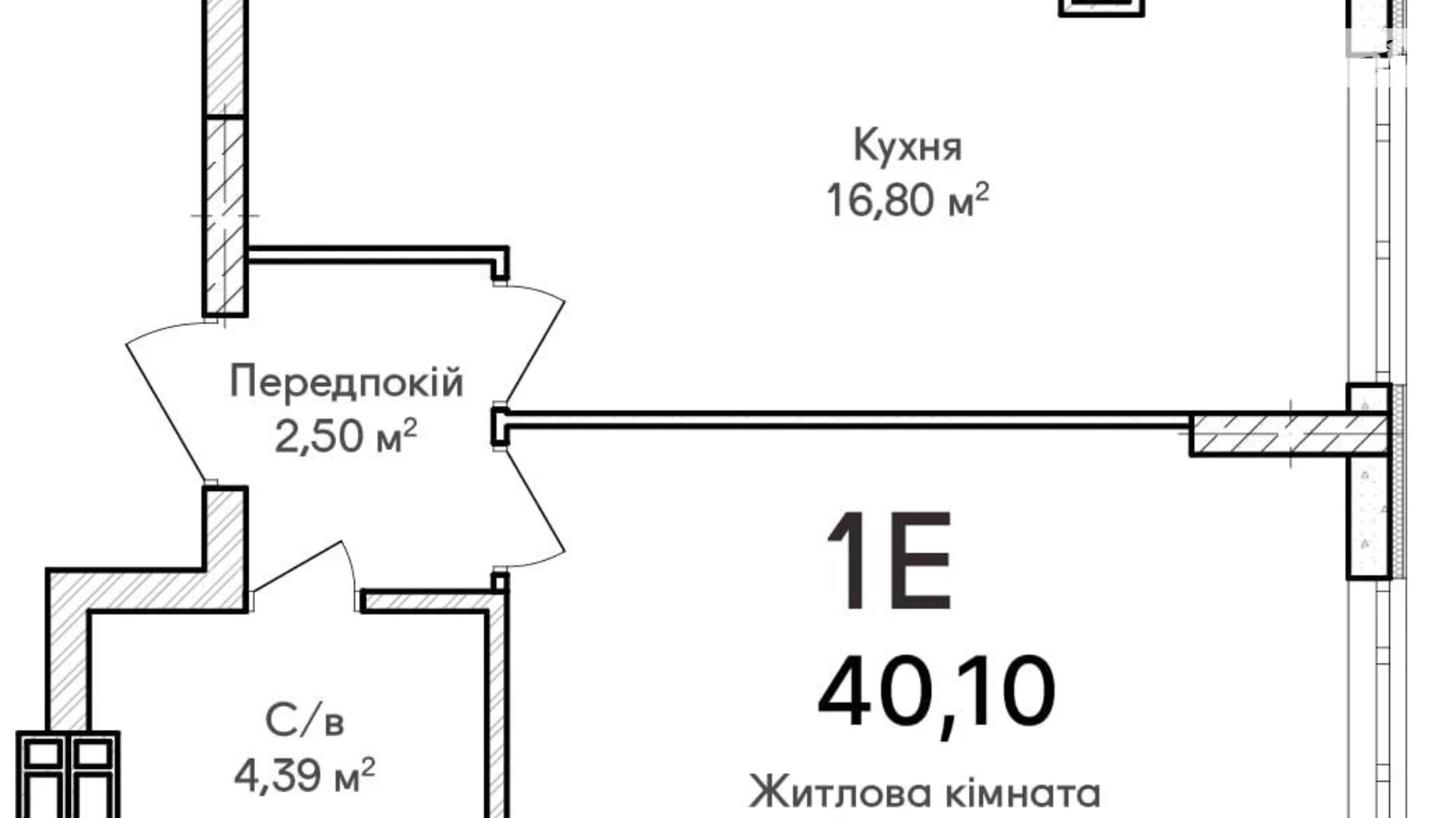 Продается 1-комнатная квартира 40.1 кв. м в Ирпене, ул. Кобылянской Ольги, 1В/24 - фото 5