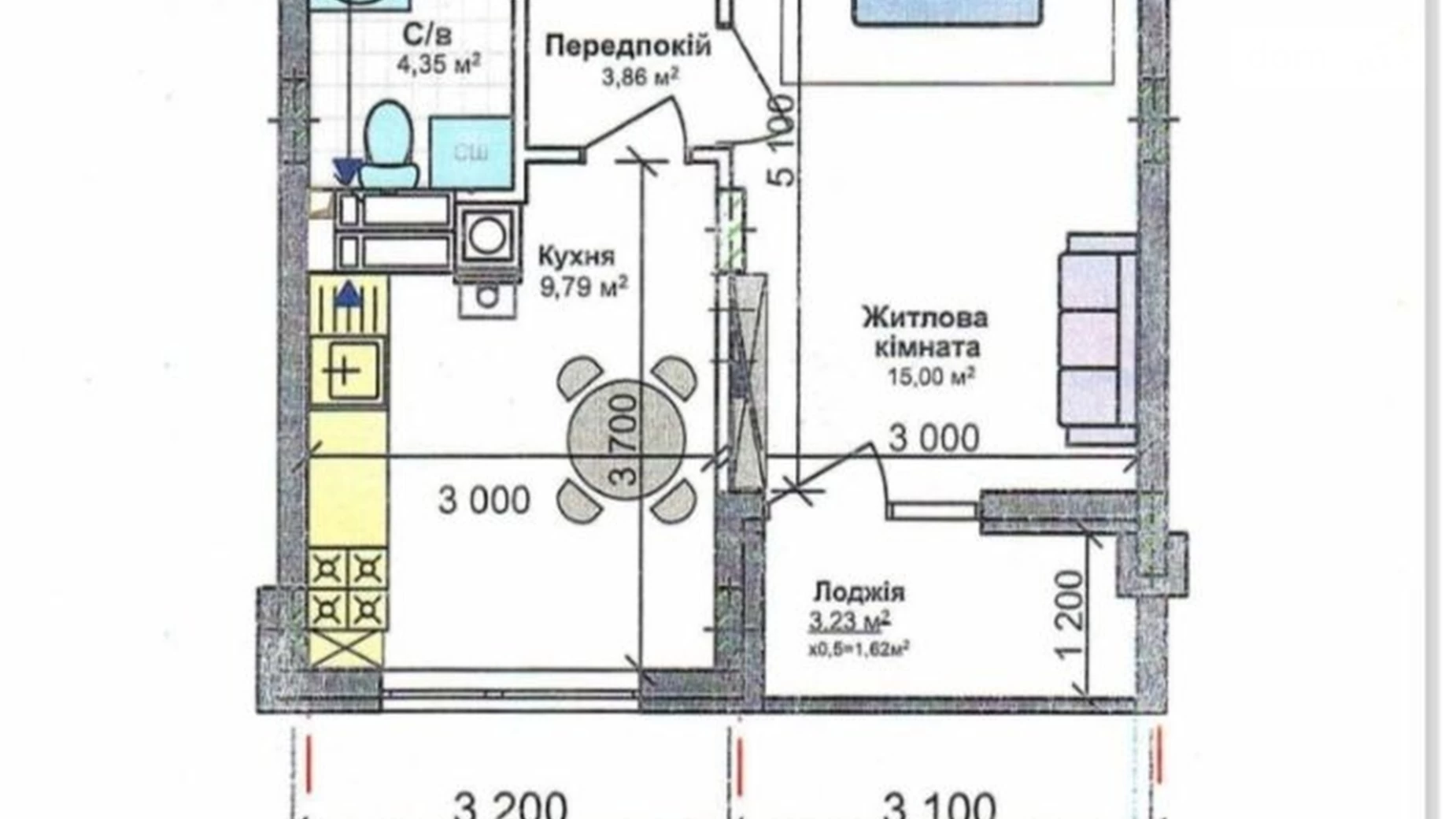 Продается 1-комнатная квартира 35 кв. м в Крюковщине, ул. Одесская - фото 4