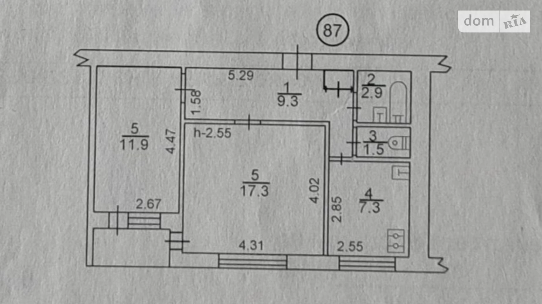 Продается 2-комнатная квартира 54 кв. м в Киеве, ул. Половецкая, 16 - фото 5