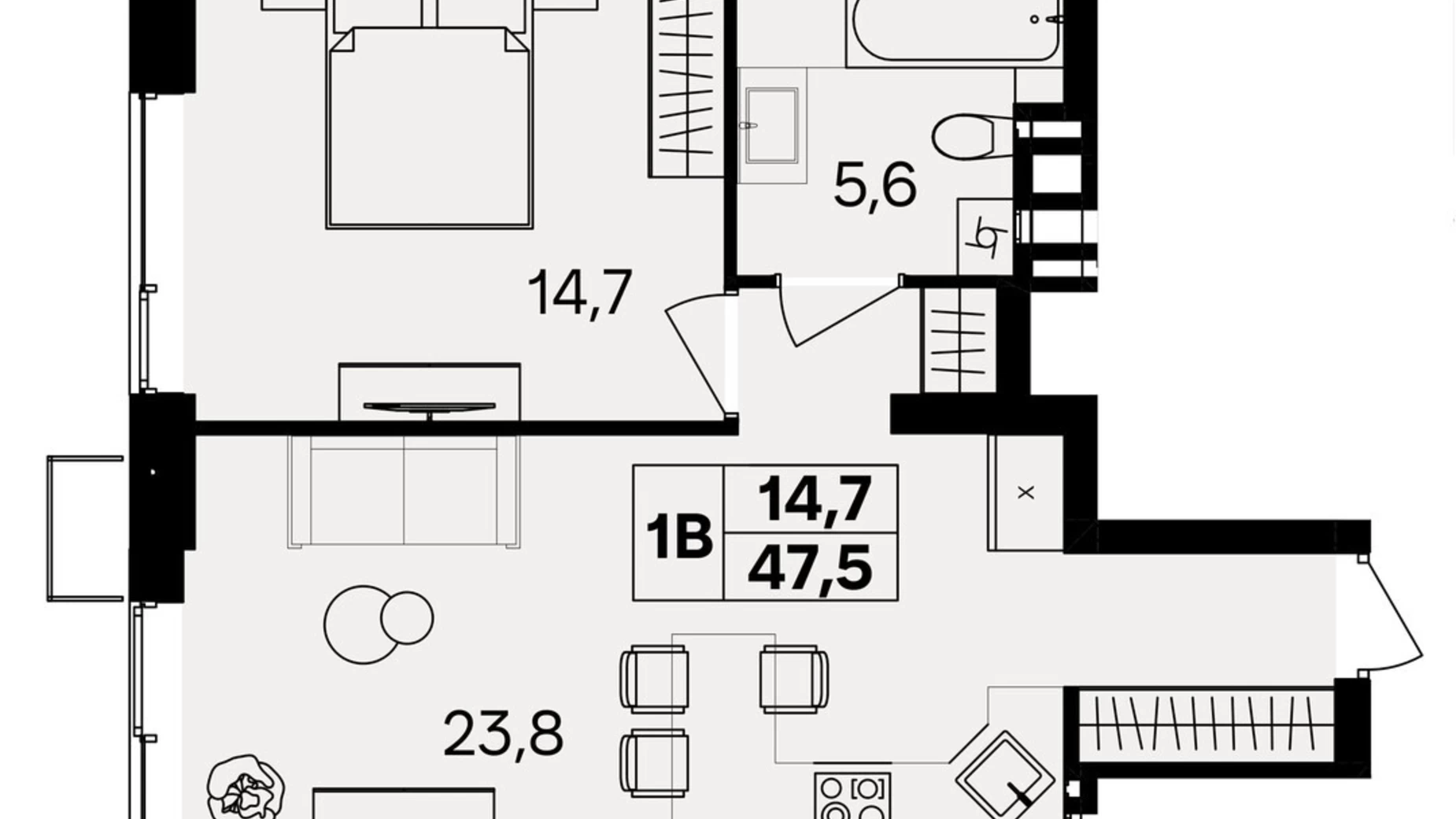 Продається 1-кімнатна квартира 47.5 кв. м у Вінниці, пров. Цегельний, 12 - фото 3
