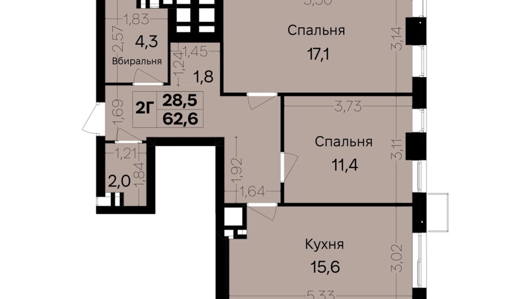 Продается 2-комнатная квартира 64 кв. м в Виннице, цена: 69760 $ - фото 5