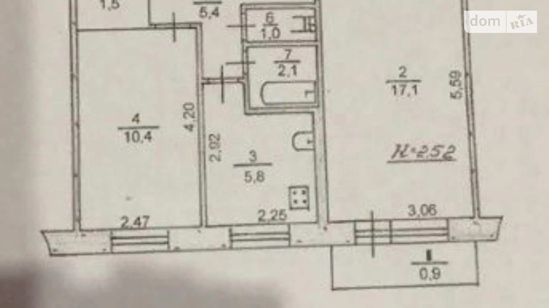 Продається 2-кімнатна квартира 44.2 кв. м у Кривому Розі, просп. Перемоги, 30 - фото 2