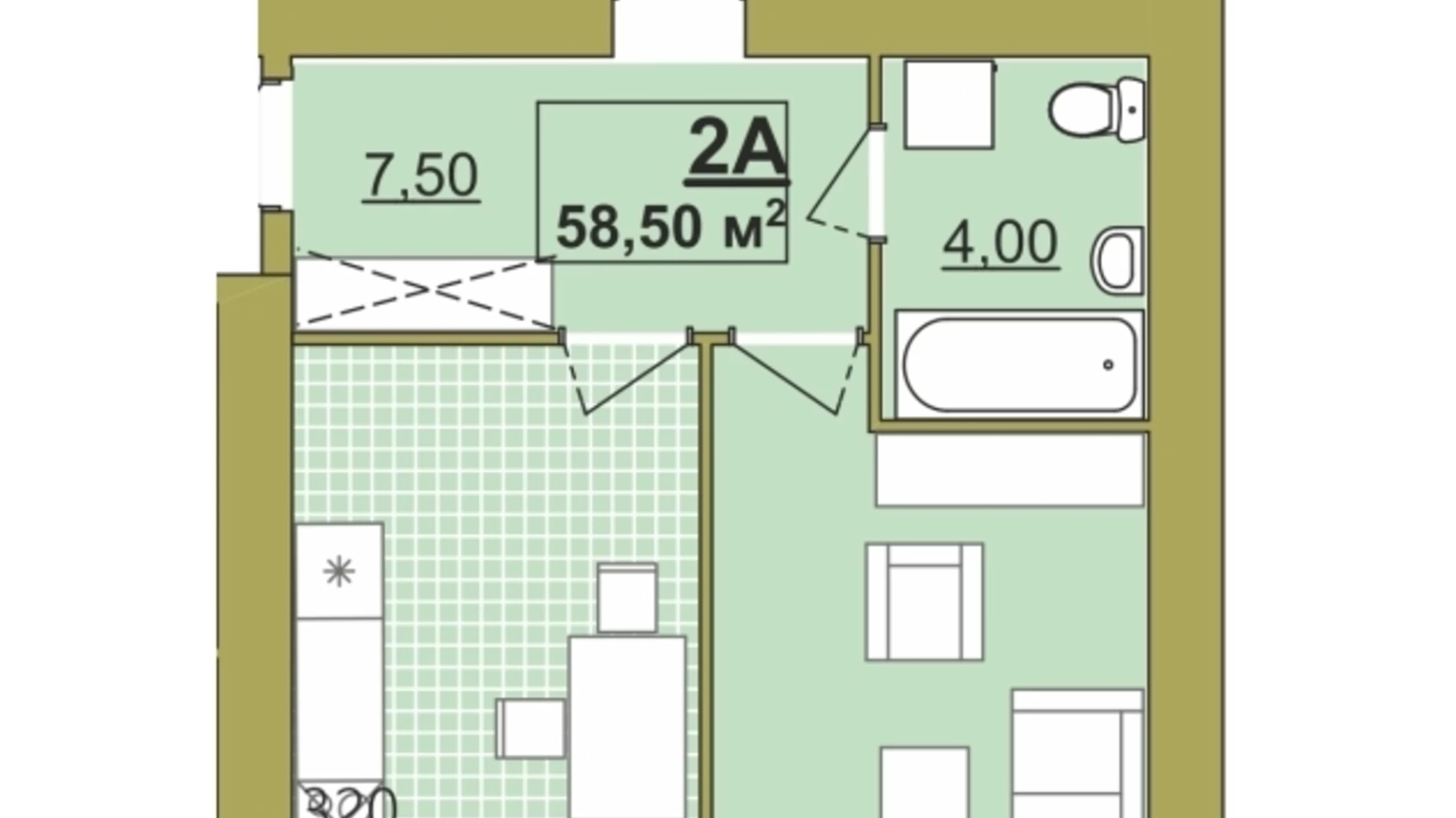 Продается 2-комнатная квартира 58.5 кв. м в Ивано-Франковске - фото 3