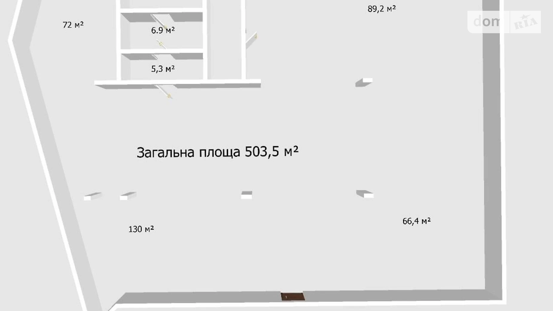 Сдается в аренду помещения свободного назначения 503.5 кв. м в 1-этажном здании, цена: 170000 грн - фото 2