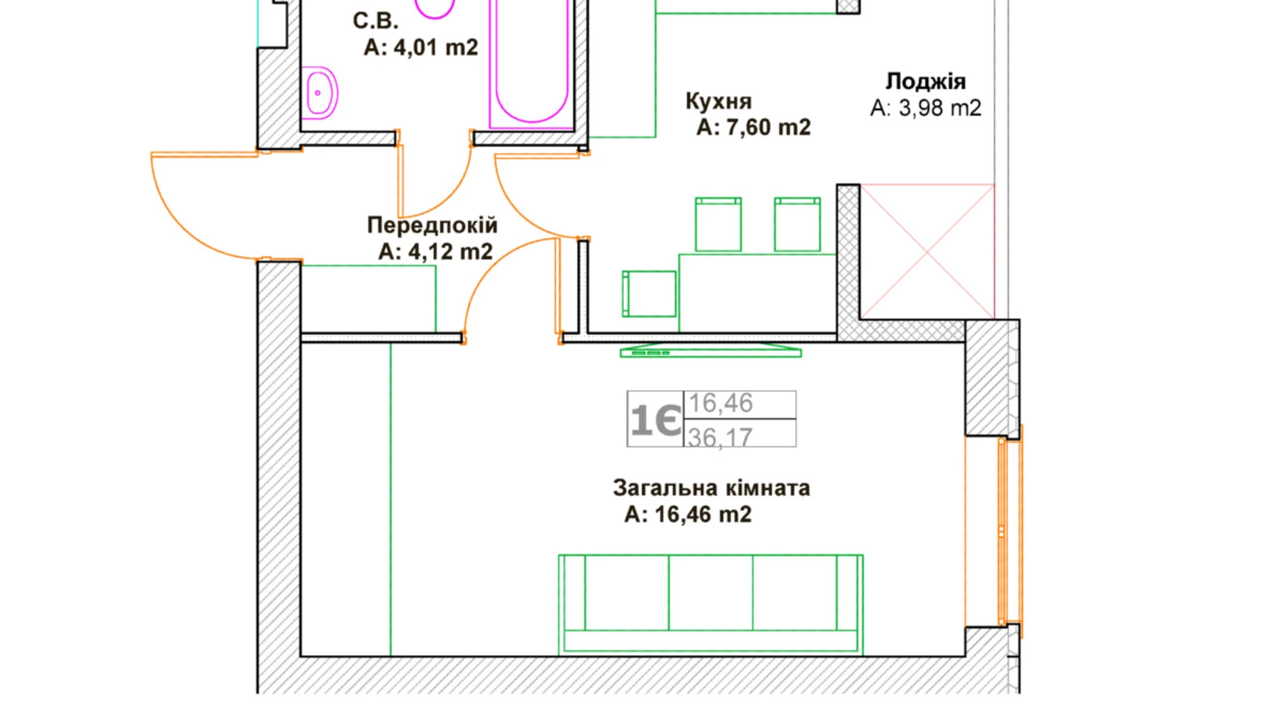 Продается 1-комнатная квартира 37.46 кв. м в Ирпене, ул. Григория Сковороды - фото 3