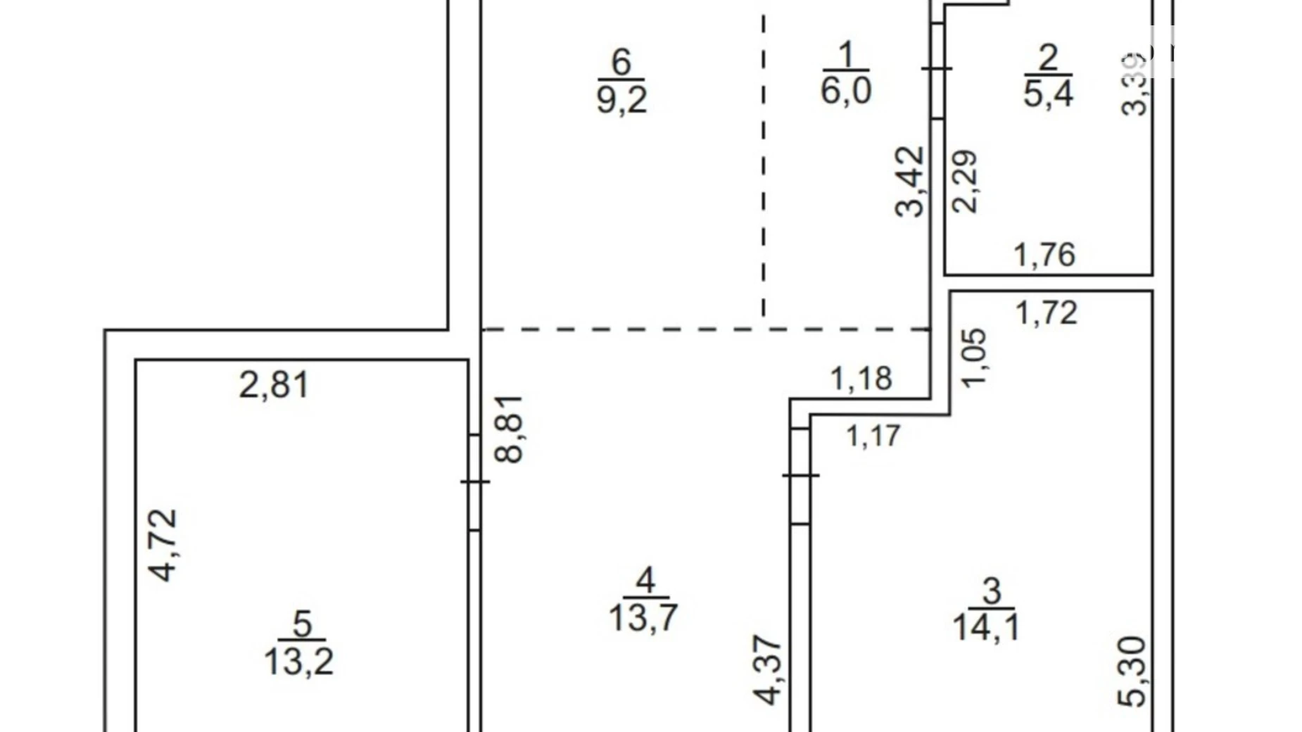 Продається 3-кімнатна квартира 61.6 кв. м у Ужгороді, вул. Сергія Мартина(Паризької Комуни), 4 - фото 2