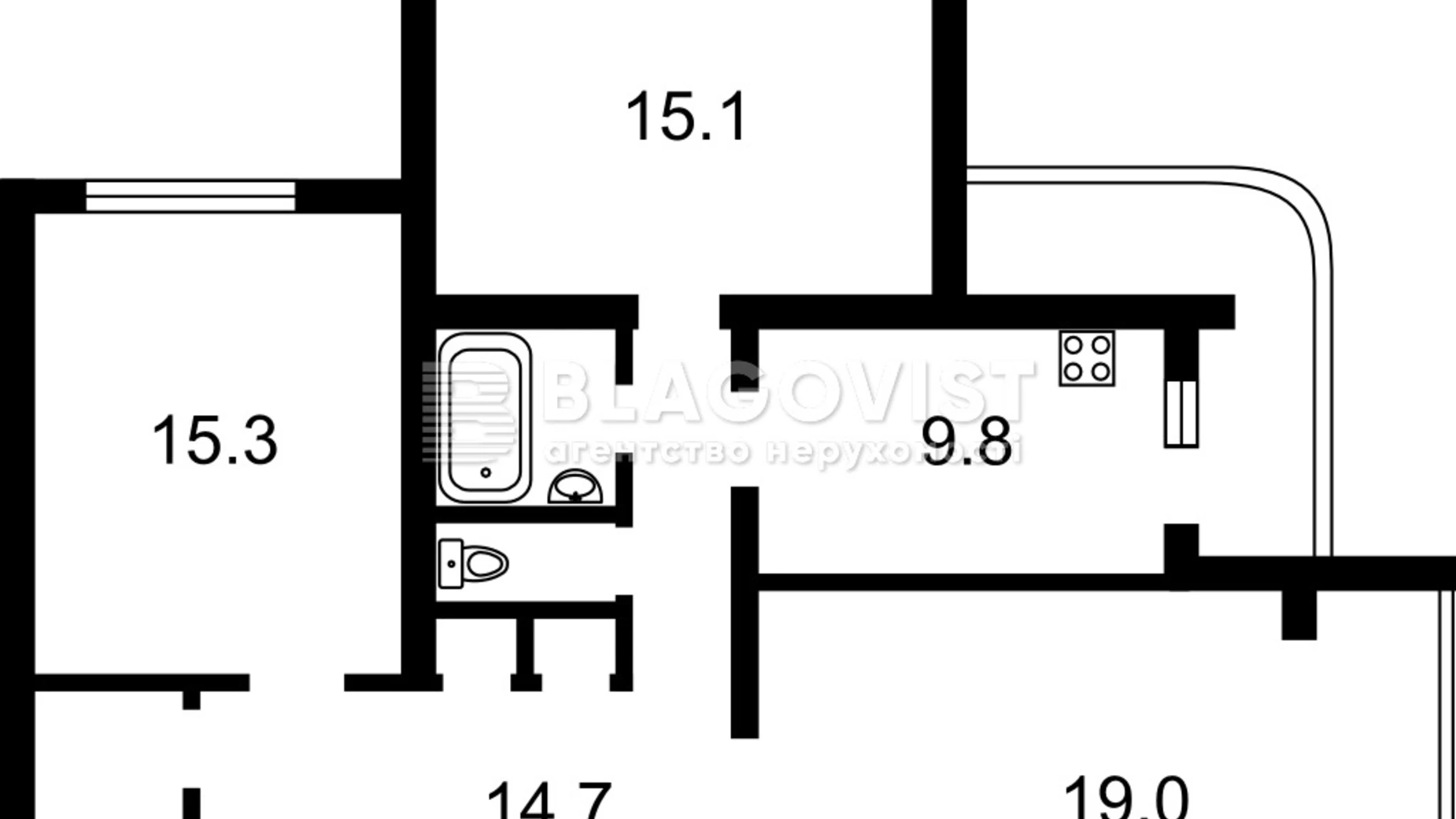 Продается 3-комнатная квартира 88.6 кв. м в Киеве, бул. Дарницкий, 1 - фото 2