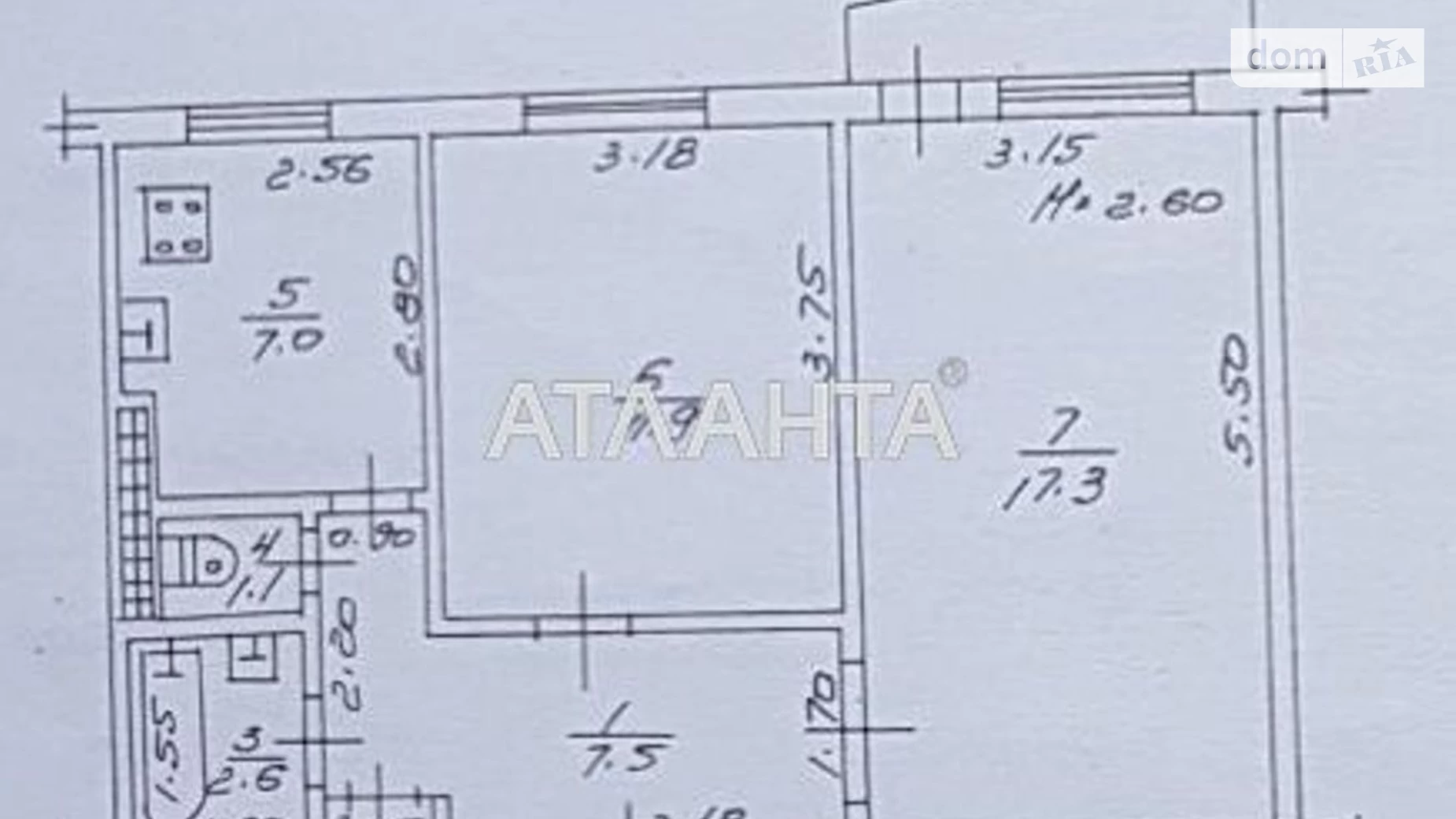 Продається 2-кімнатна квартира 48.3 кв. м у Одесі, вул. Архітекторська - фото 2