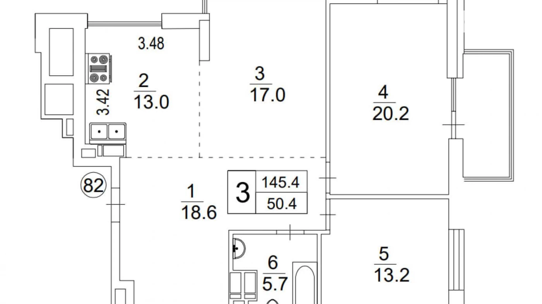 Продается 4-комнатная квартира 182 кв. м в Киеве, ул. Андрея Верхогляда(Драгомирова), 17Б - фото 5