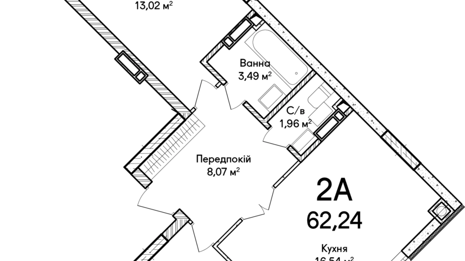 Продается 2-комнатная квартира 62.24 кв. м в Ирпене, ул. Достоевского, 1В/19 - фото 3