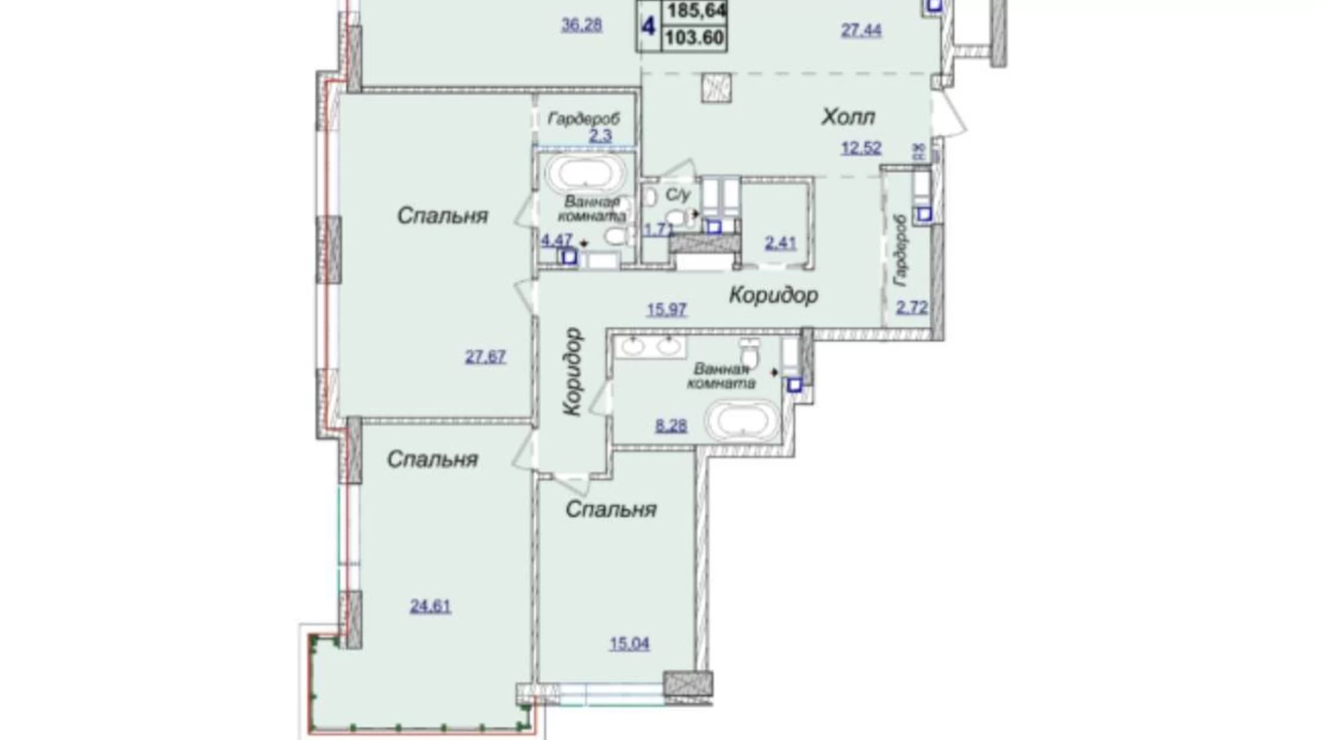 Продается 4-комнатная квартира 185 кв. м в Киеве, ул. Андрея Верхогляда(Драгомирова), 19А - фото 2