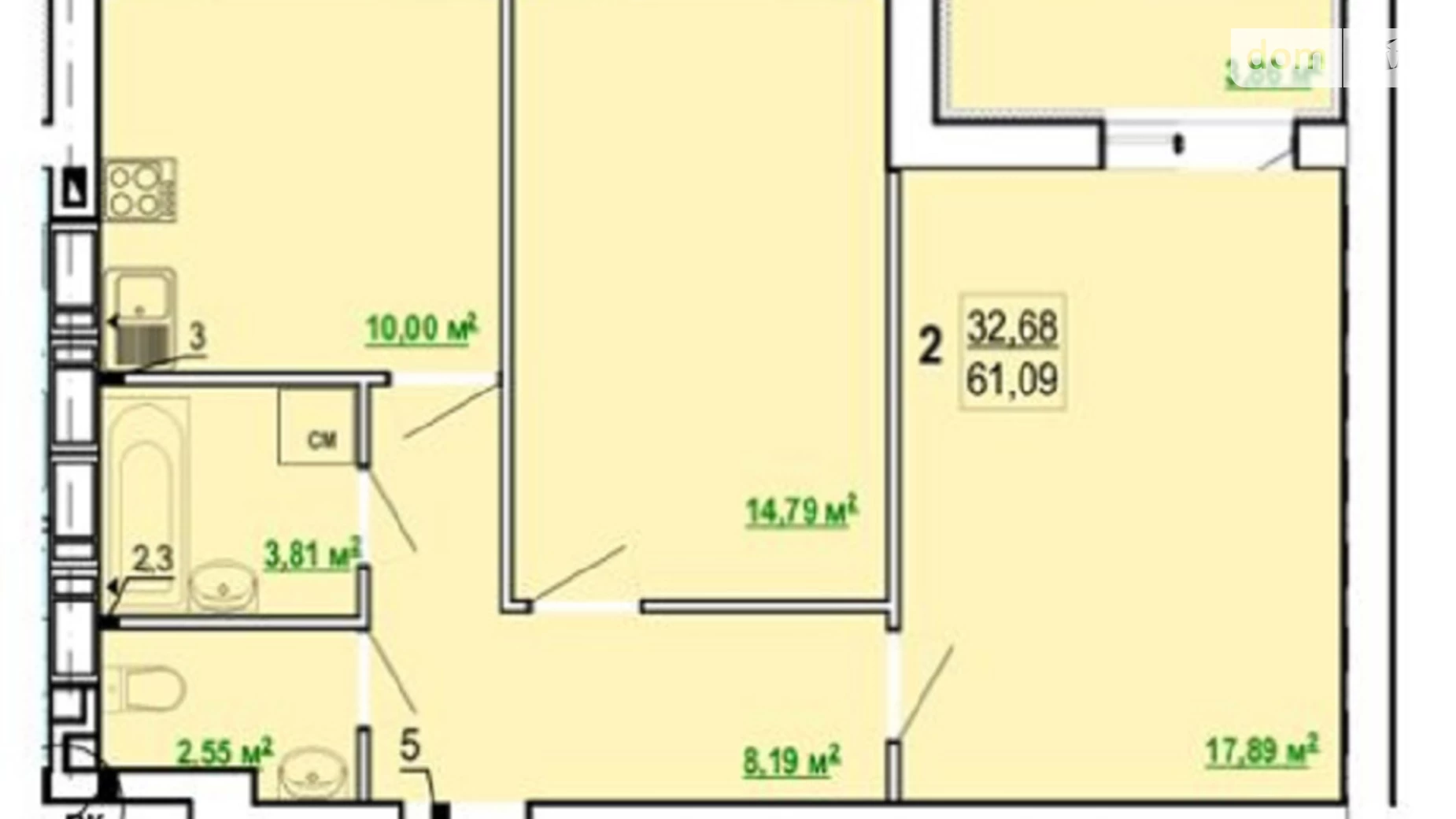 Продається 2-кімнатна квартира 61 кв. м у Харкові, вул. Шевченка, 327 - фото 3