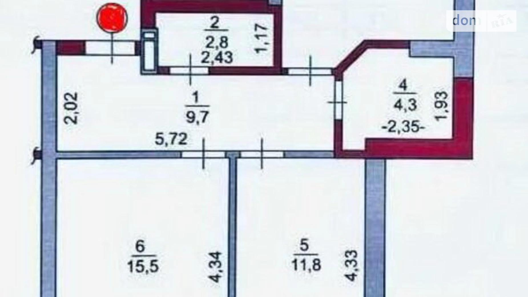 Продается 2-комнатная квартира 61 кв. м в Киеве, ул. Академика Заболотного, 148В корпус 1 - фото 3