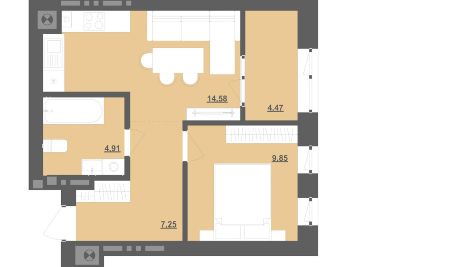 Продается 2-комнатная квартира 59.76 кв. м в Пустомытах, ул. Садовая - фото 2