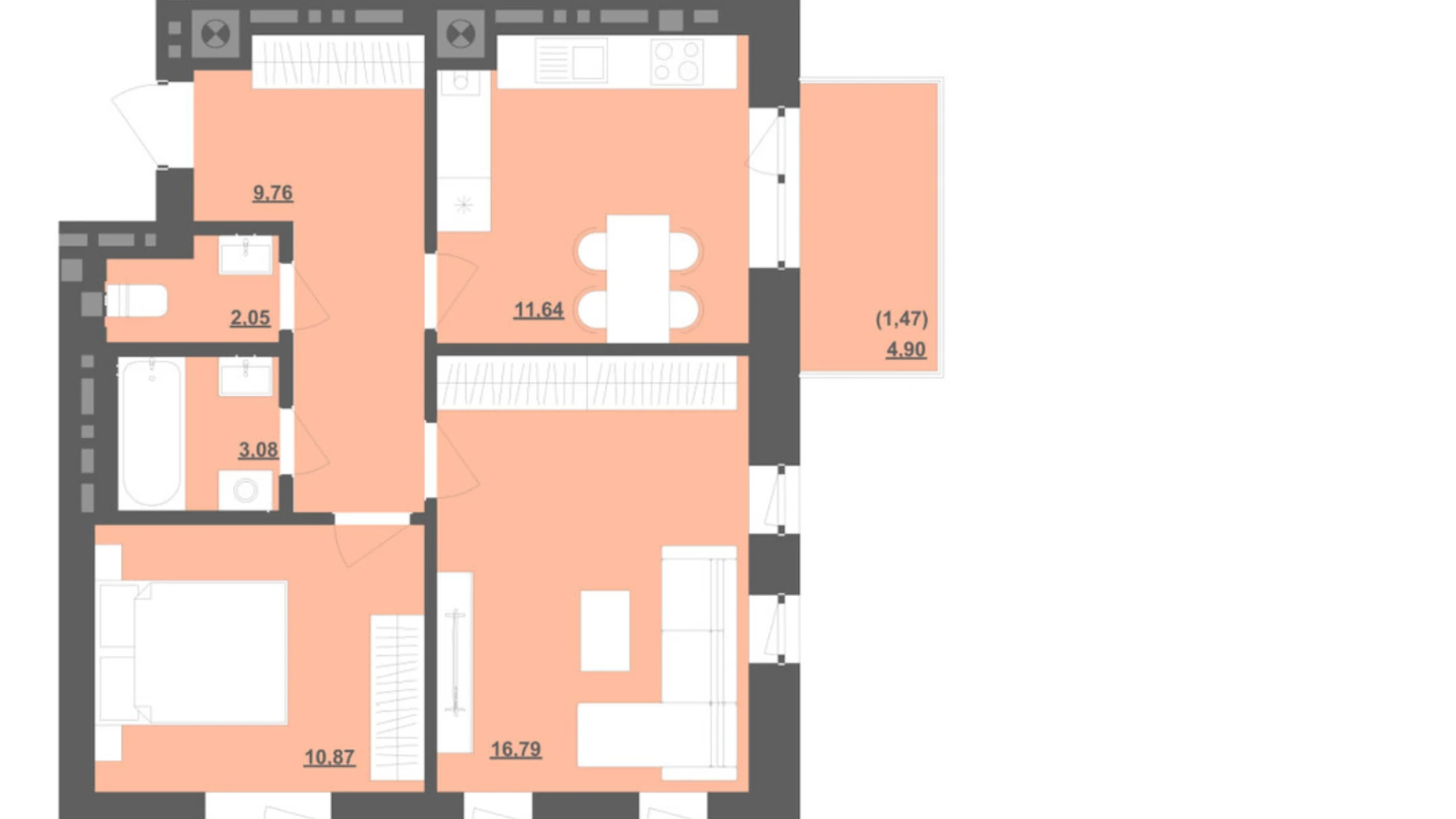 Продається 1-кімнатна квартира 45.32 кв. м у Пустомитах, вул. Садова - фото 2