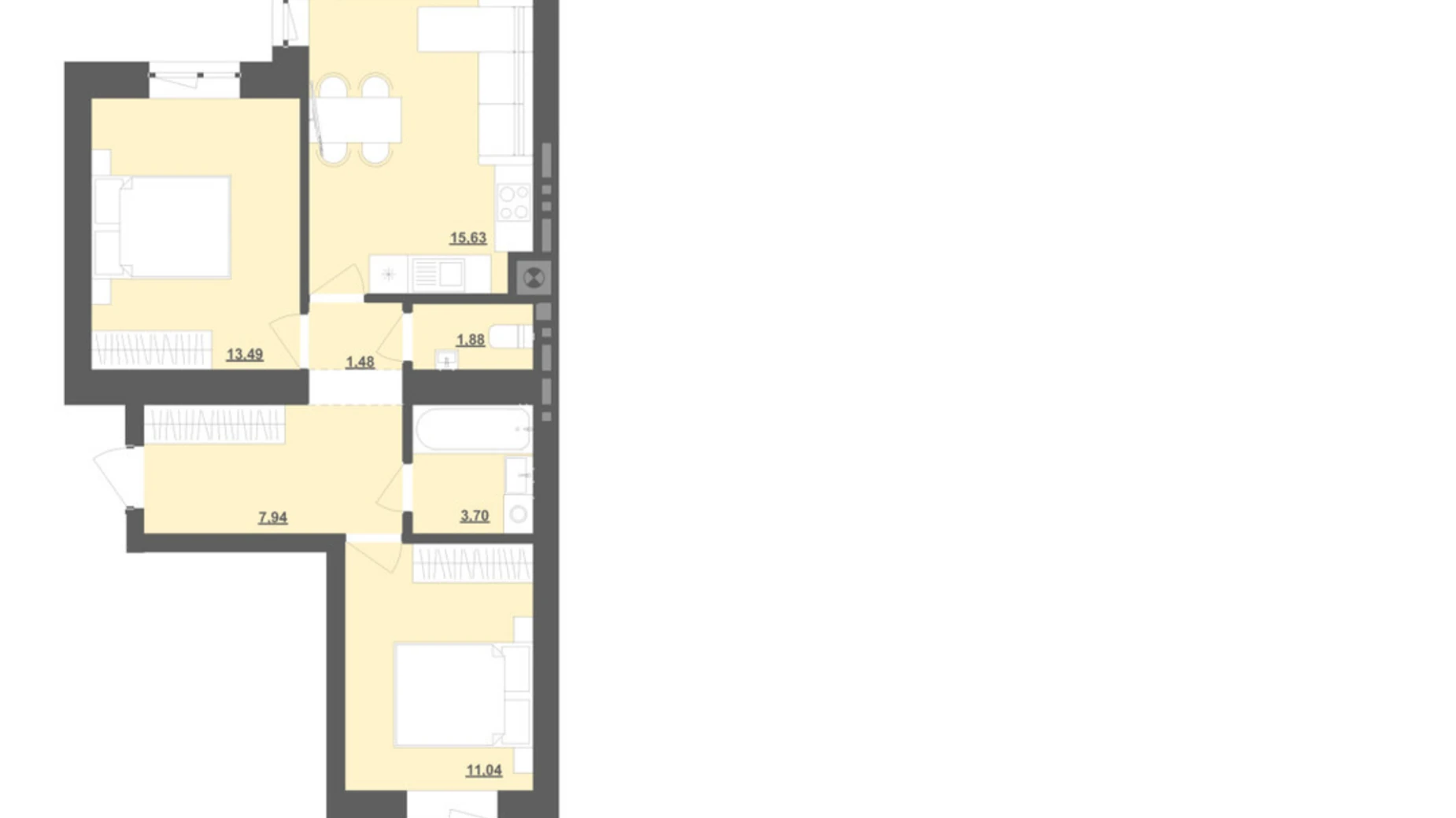Продається 2-кімнатна квартира 63.71 кв. м у Пустомитах, вул. Садова - фото 2