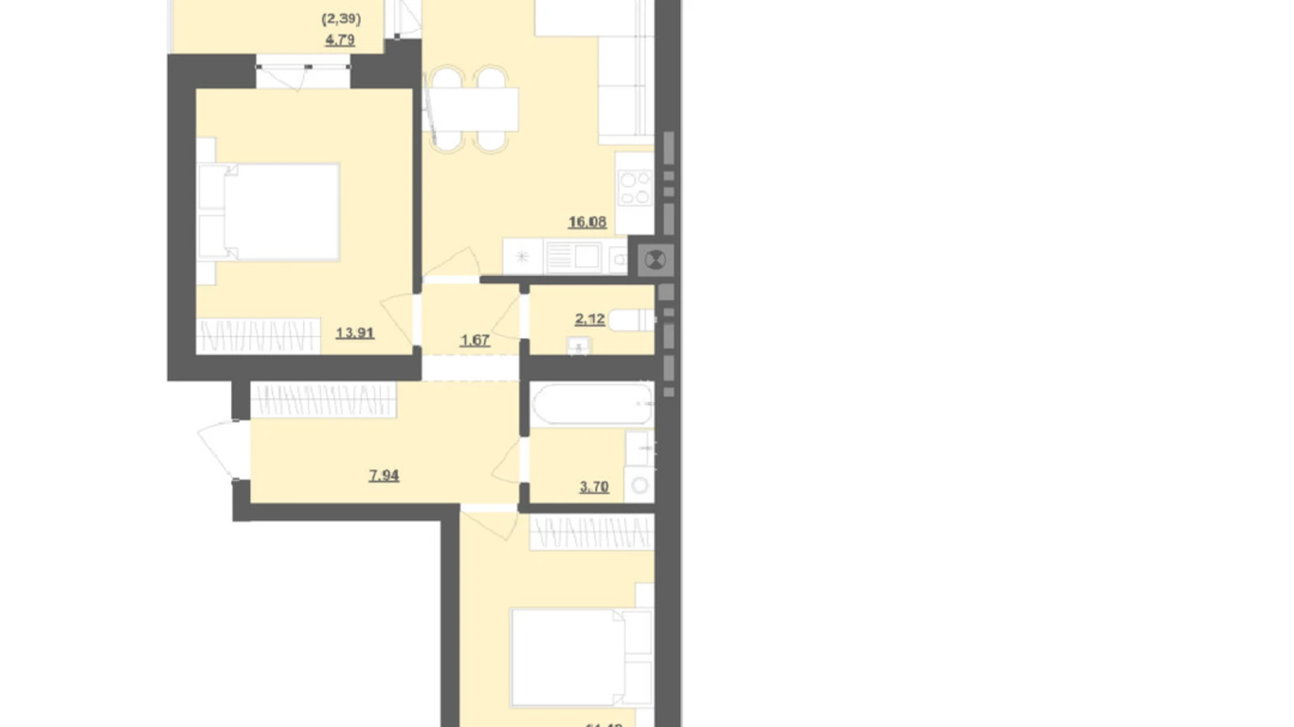 Продається 2-кімнатна квартира 64.71 кв. м у Пустомитах, вул. Садова - фото 2