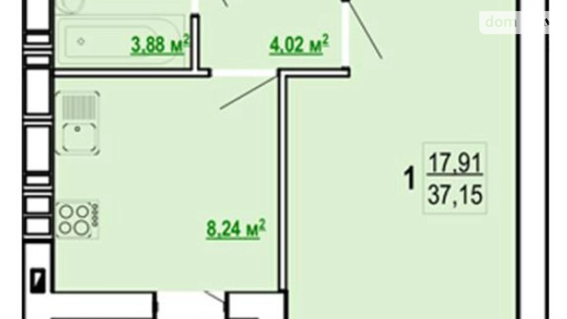 Продається 1-кімнатна квартира 37 кв. м у Харкові, вул. Борткевича, 13 - фото 2