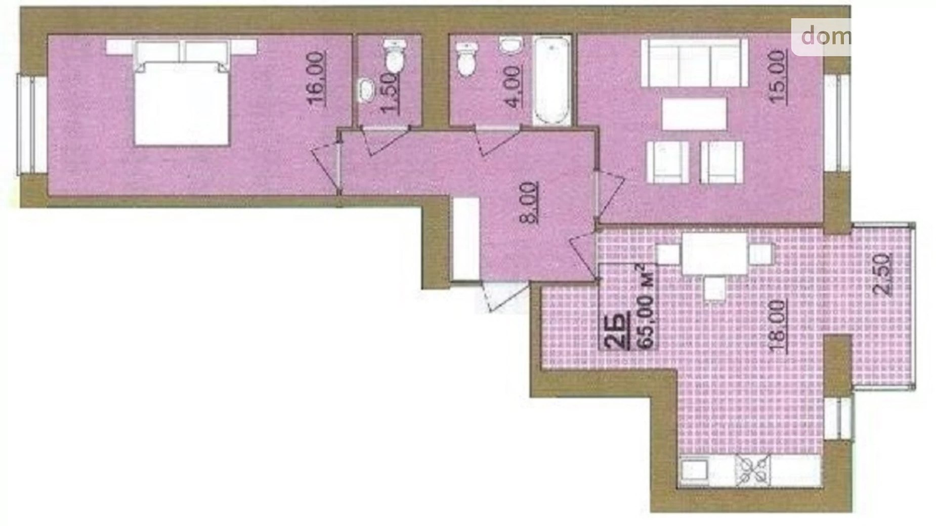 Продается 2-комнатная квартира 67 кв. м в Ивано-Франковске, ул. Высочана Семена, 18 - фото 2
