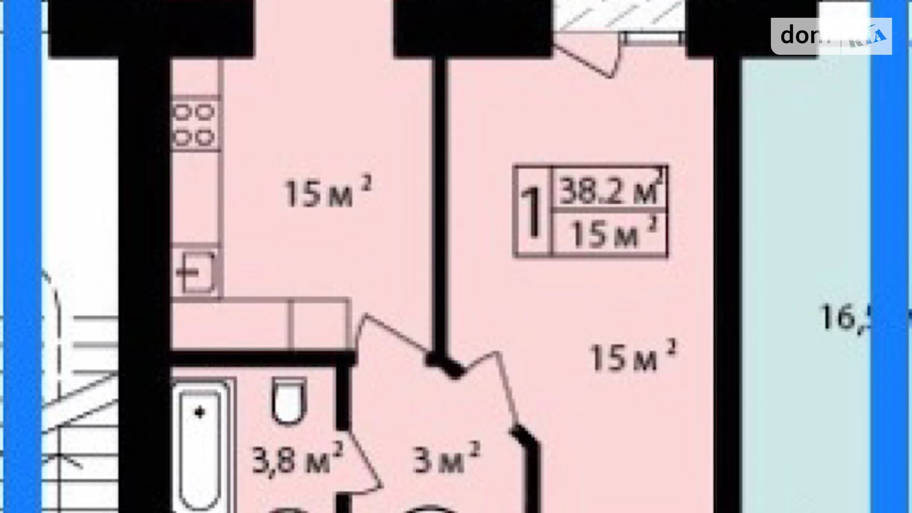 Продается 1-комнатная квартира 39.3 кв. м в Хмельницком, ул. Проскуровского Подполья - фото 5