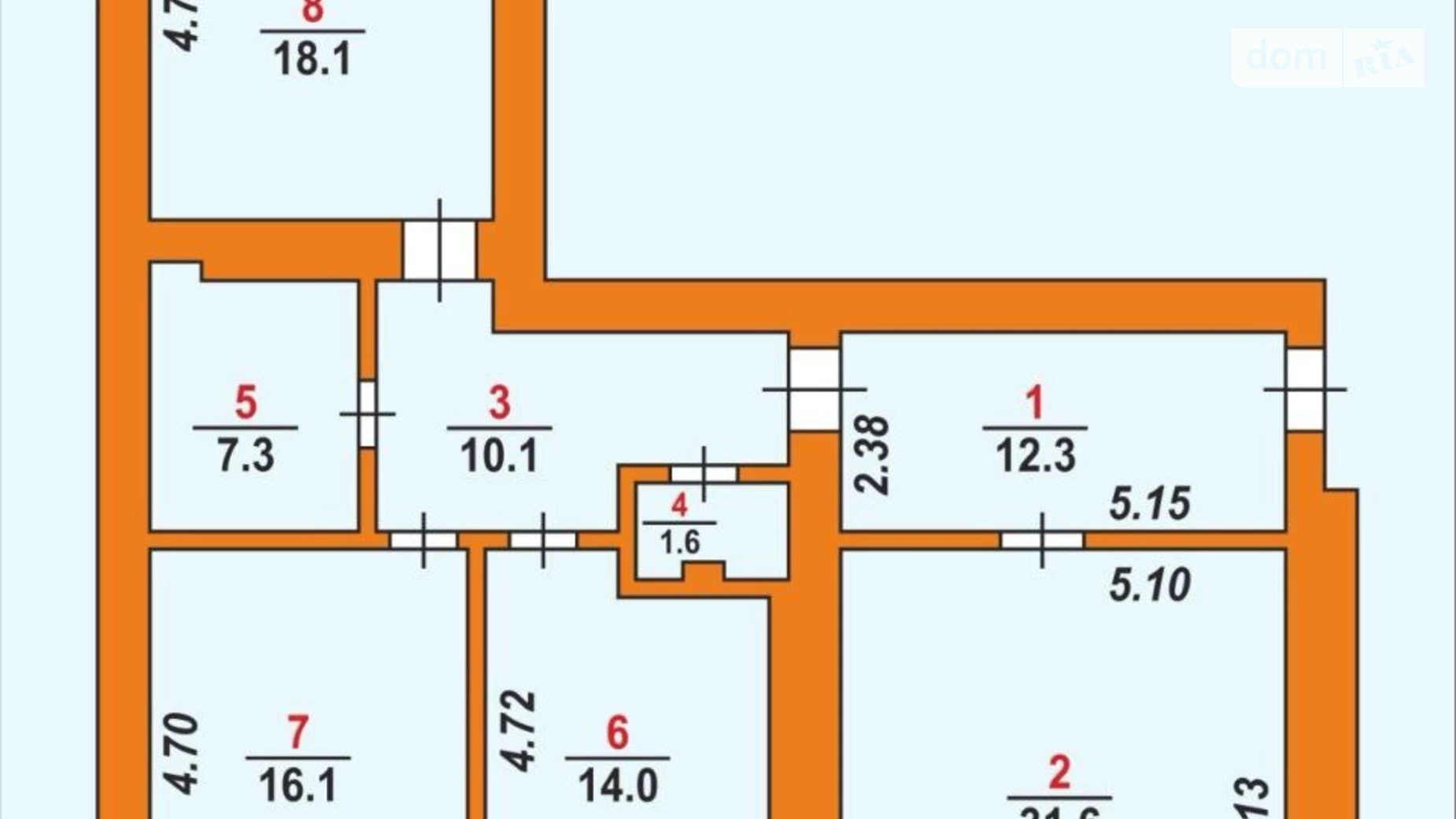Продається 3-кімнатна квартира 134.4 кв. м у Миколаєві, вул. Лазурна, 5 корпус 11 - фото 21