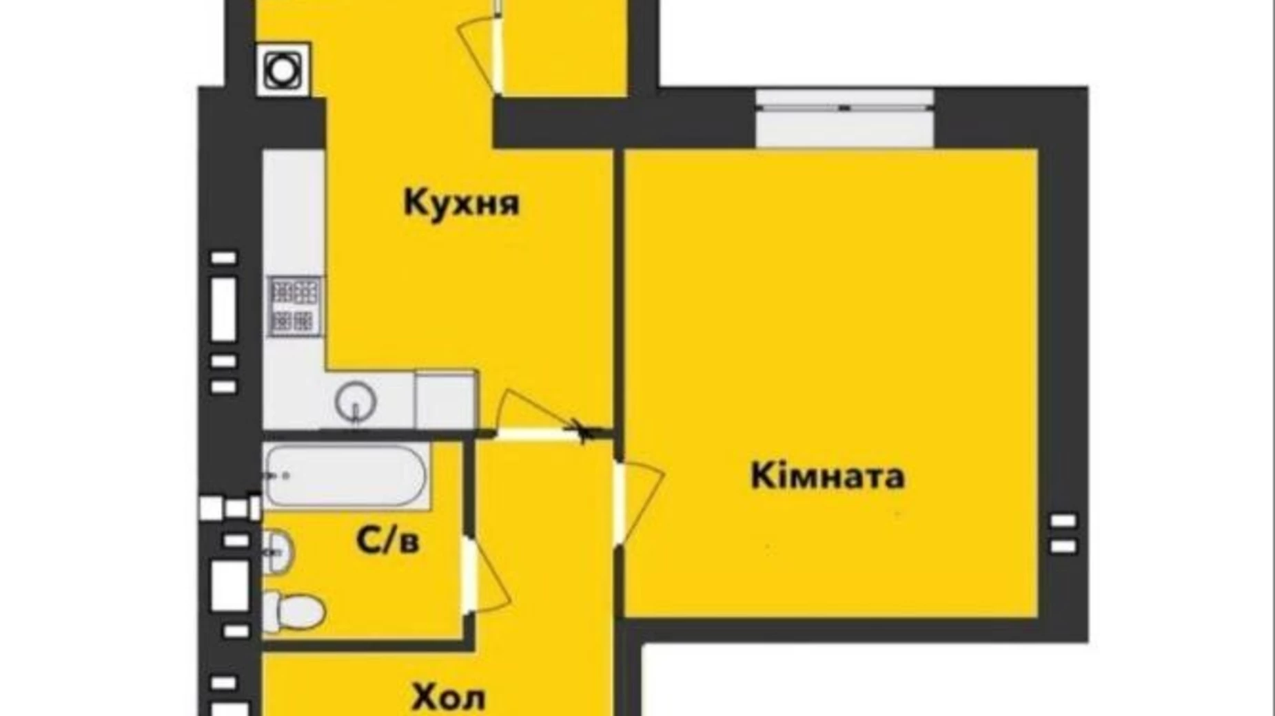 Продается 1-комнатная квартира 47.7 кв. м в Хмельницком, цена: 41000 $ - фото 12