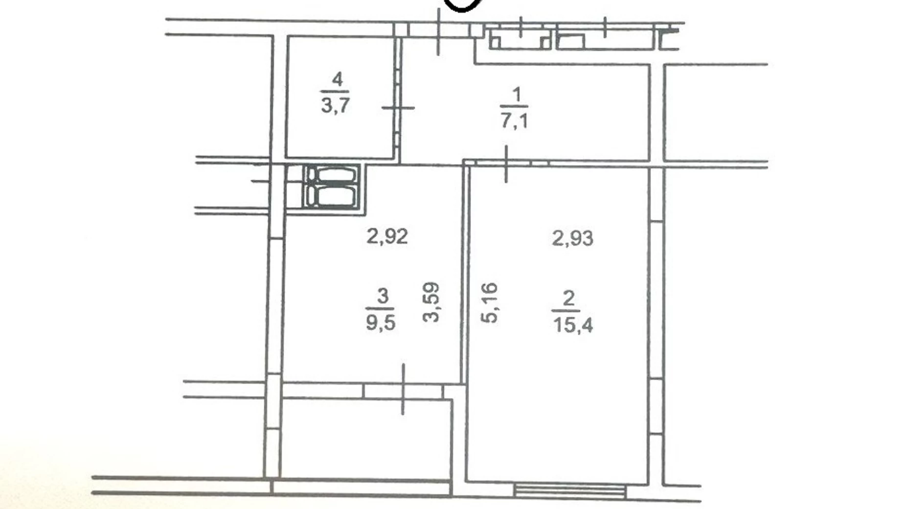 Продается 1-комнатная квартира 37.3 кв. м в Крюковщине, ул. Панорамная, 2 - фото 2