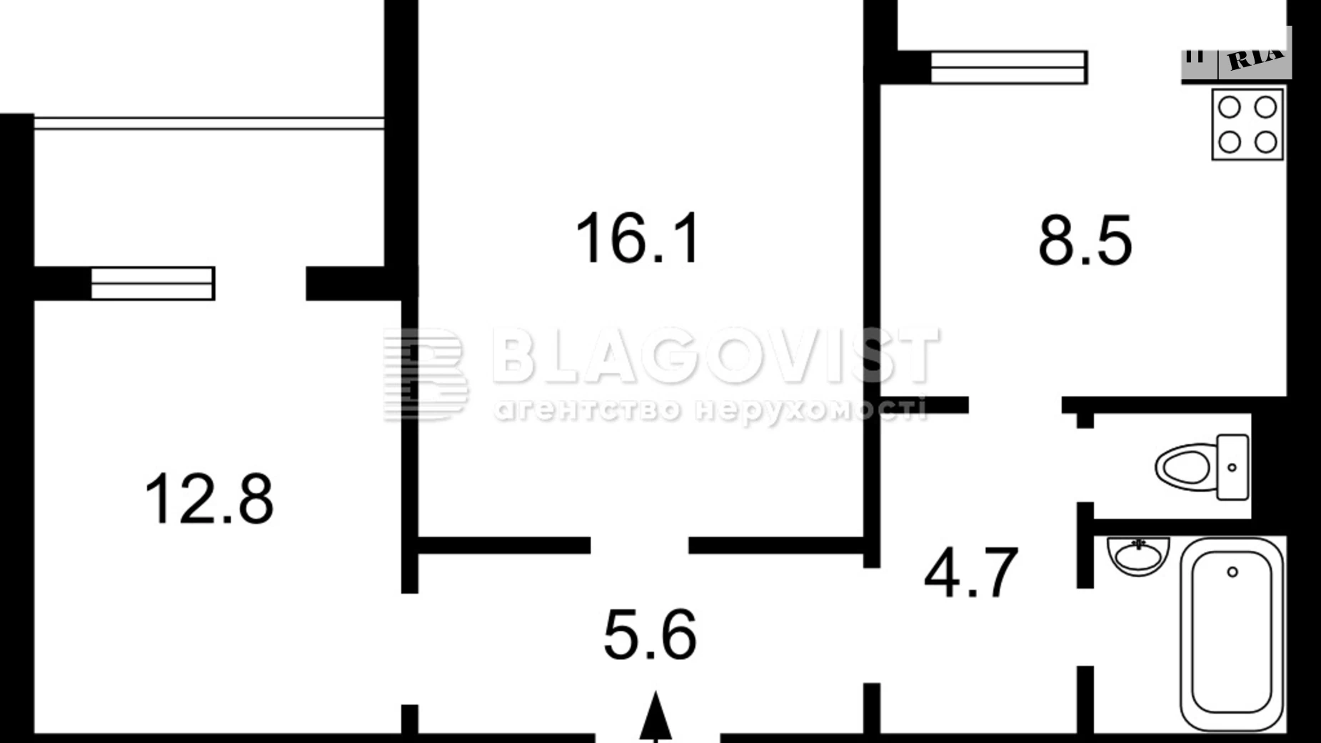 Продается 2-комнатная квартира 58.1 кв. м в Киеве, ул. Вячеслава Черновола(Косиора), 10 - фото 2