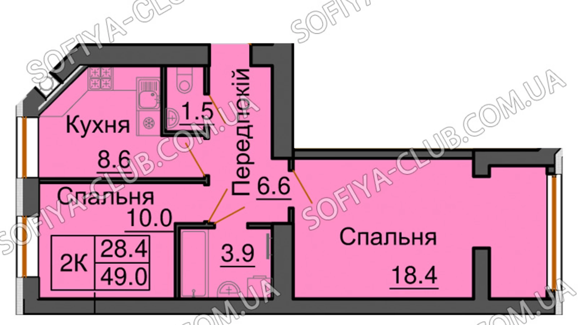 Продається 2-кімнатна квартира 50 кв. м у Софіївській Борщагівці, вул. Петрівська, 6 - фото 2
