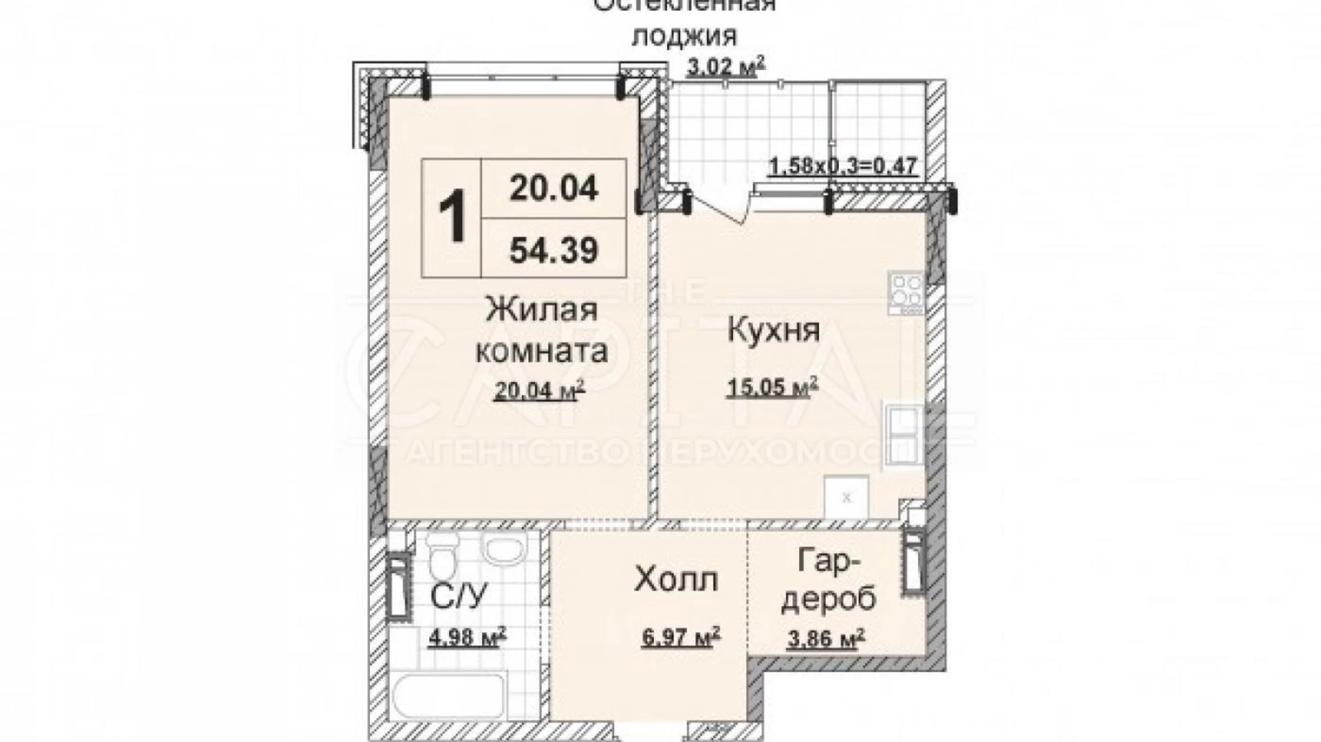Продается 1-комнатная квартира 56 кв. м в Киеве, ул. Андрея Верхогляда(Драгомирова), 15А - фото 3