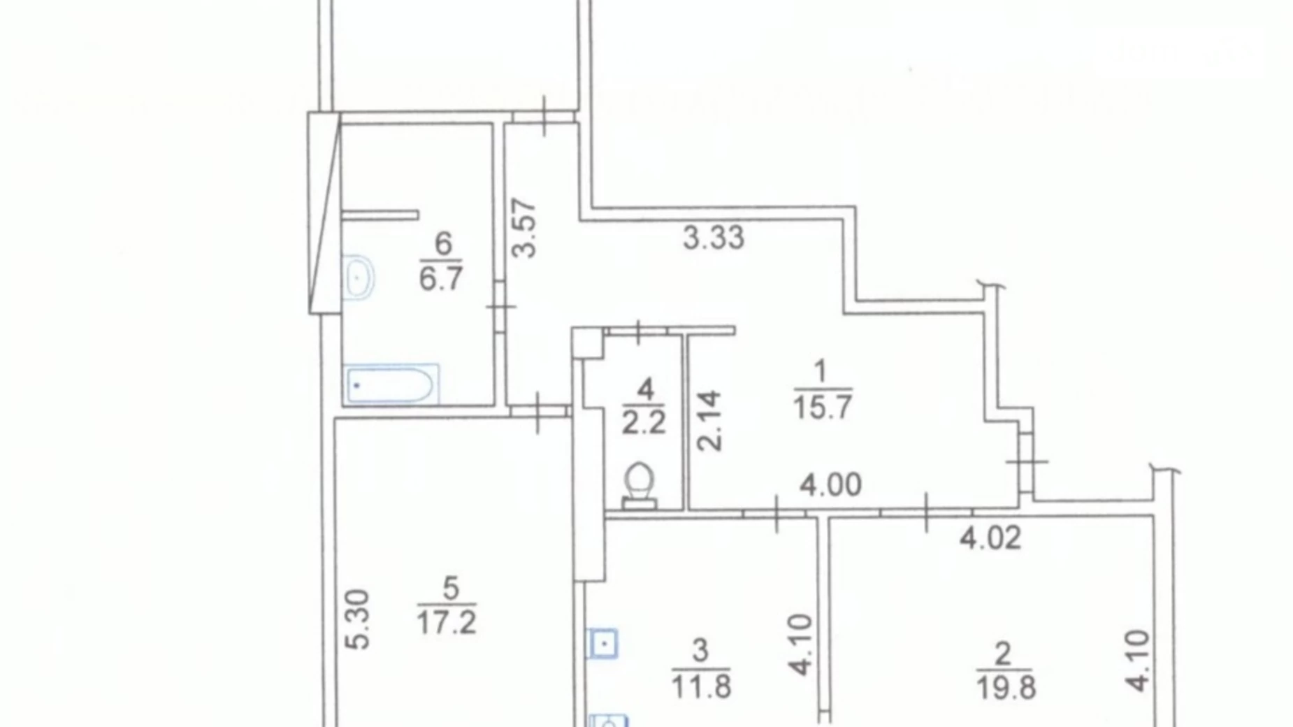 Продається 3-кімнатна квартира 87.6 кв. м у Броварах, вул. Михайла Грушевського, 17/1 - фото 4