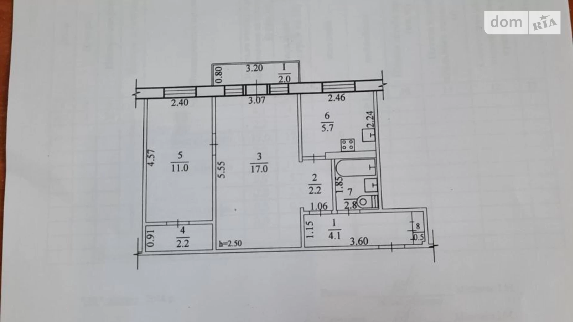 Продается 2-комнатная квартира 47.5 кв. м в Днепре, просп. Хмельницкого Богдана, 12В - фото 2