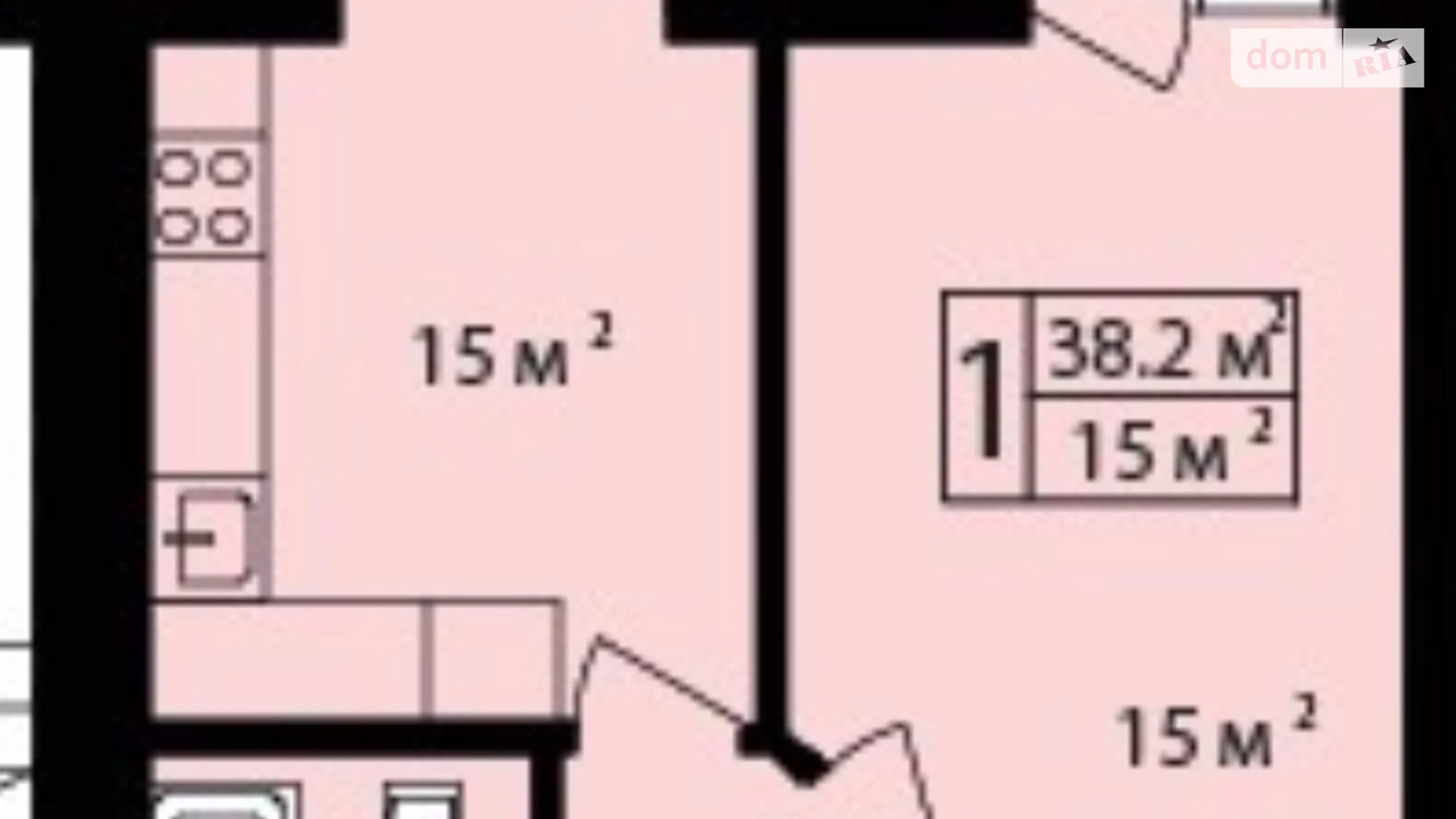 Продается 1-комнатная квартира 38.2 кв. м в Хмельницком, ул. Проскуровского Подполья - фото 2