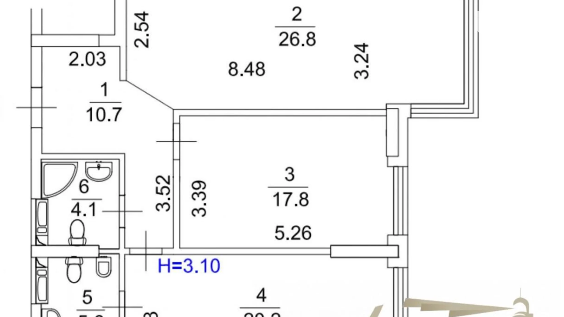 Продается 2-комнатная квартира 85.2 кв. м в Киеве, ул. Зверинецкая, 72 - фото 2