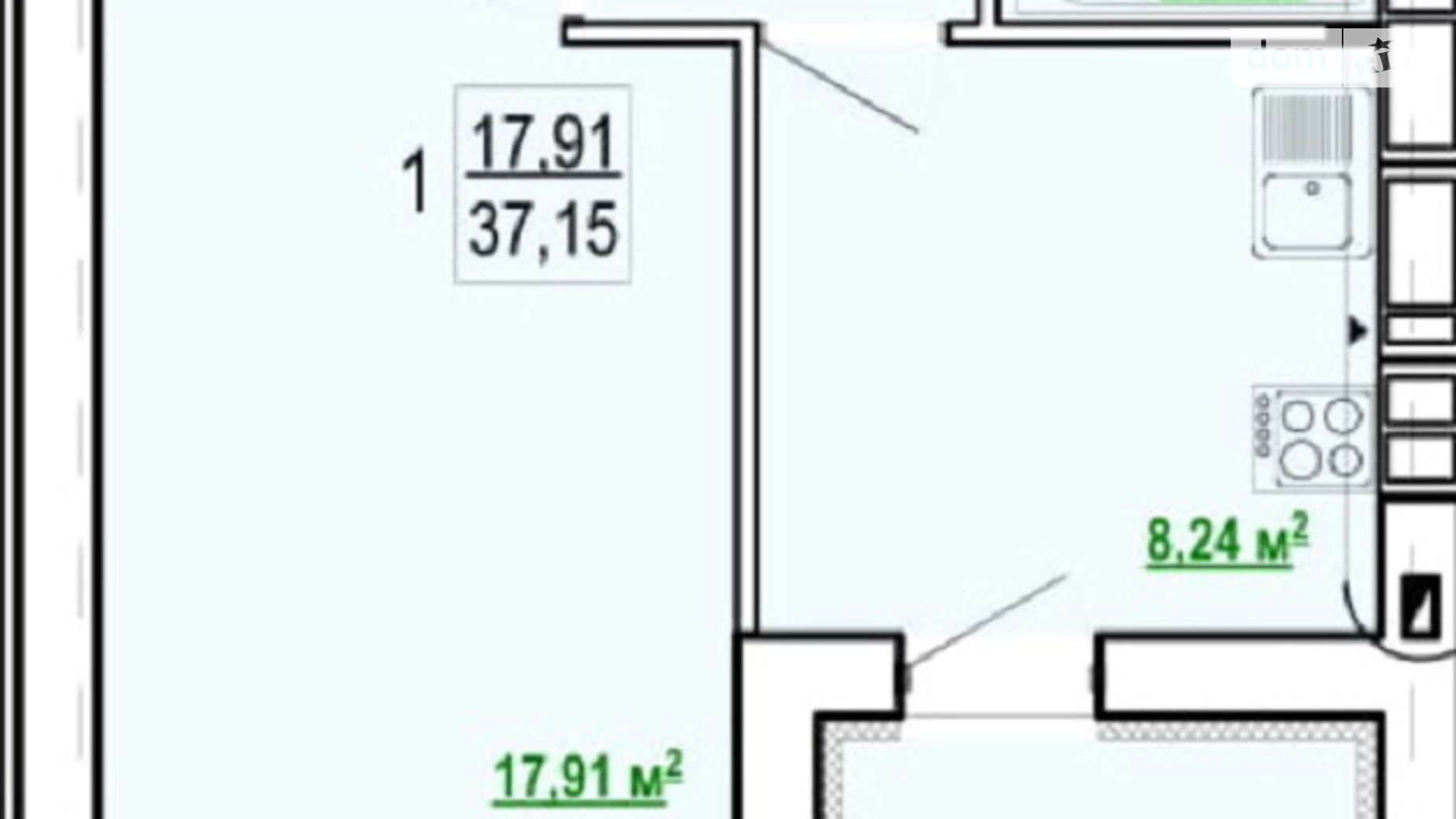 Продается 1-комнатная квартира 37 кв. м в Харькове, цена: 16000 $ - фото 2