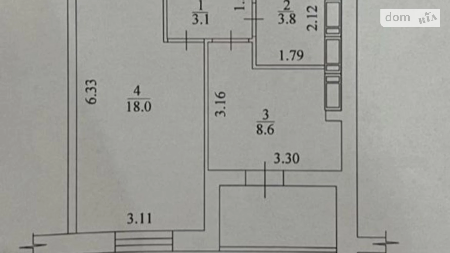 Продається 1-кімнатна квартира 38 кв. м у Харкові, вул. Борткевича, 7 - фото 2