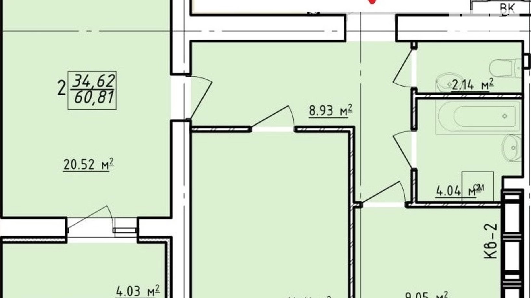 Продается 2-комнатная квартира 61.08 кв. м в Харькове, цена: 41000 $ - фото 5