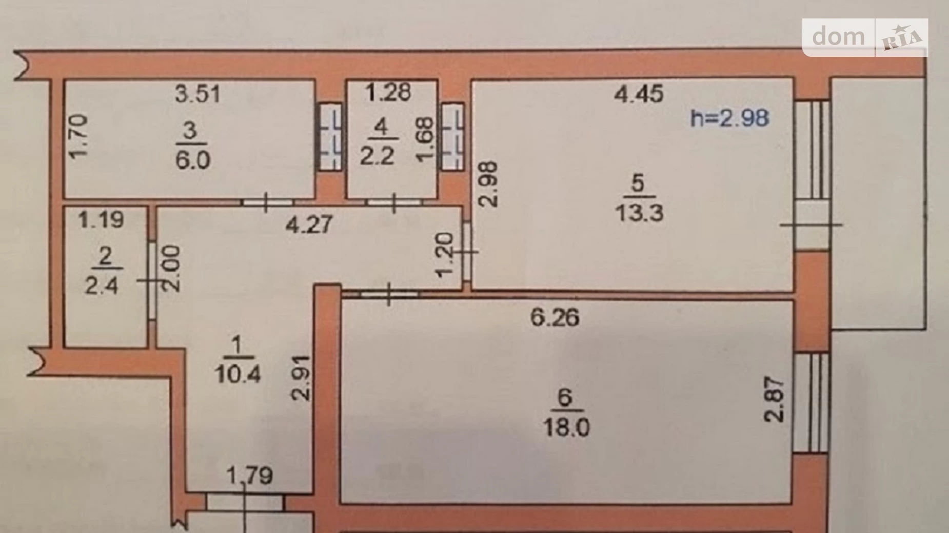 Продается 1-комнатная квартира 56 кв. м в Черноморске, ул. Парусная - фото 4