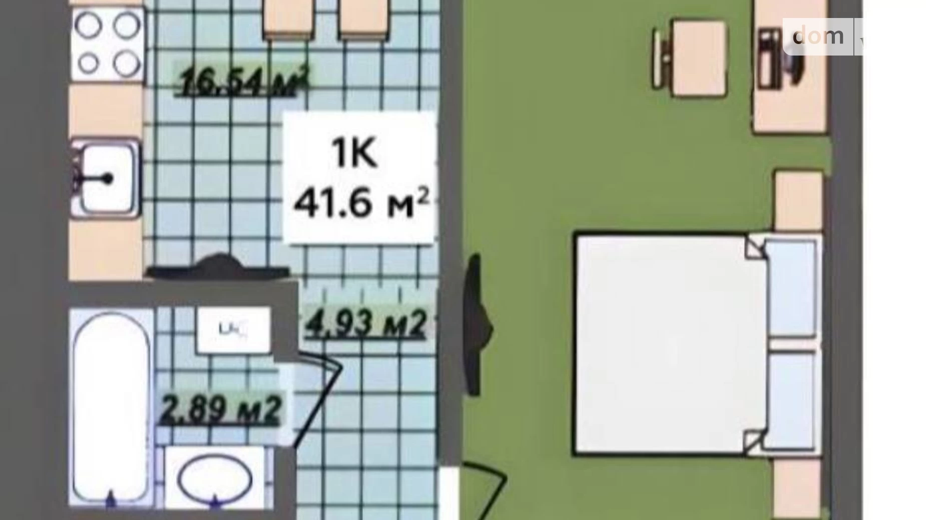 Продается 1-комнатная квартира 41.6 кв. м в Ивано-Франковске, ул. Хмельницкого Богдана, 57 - фото 3
