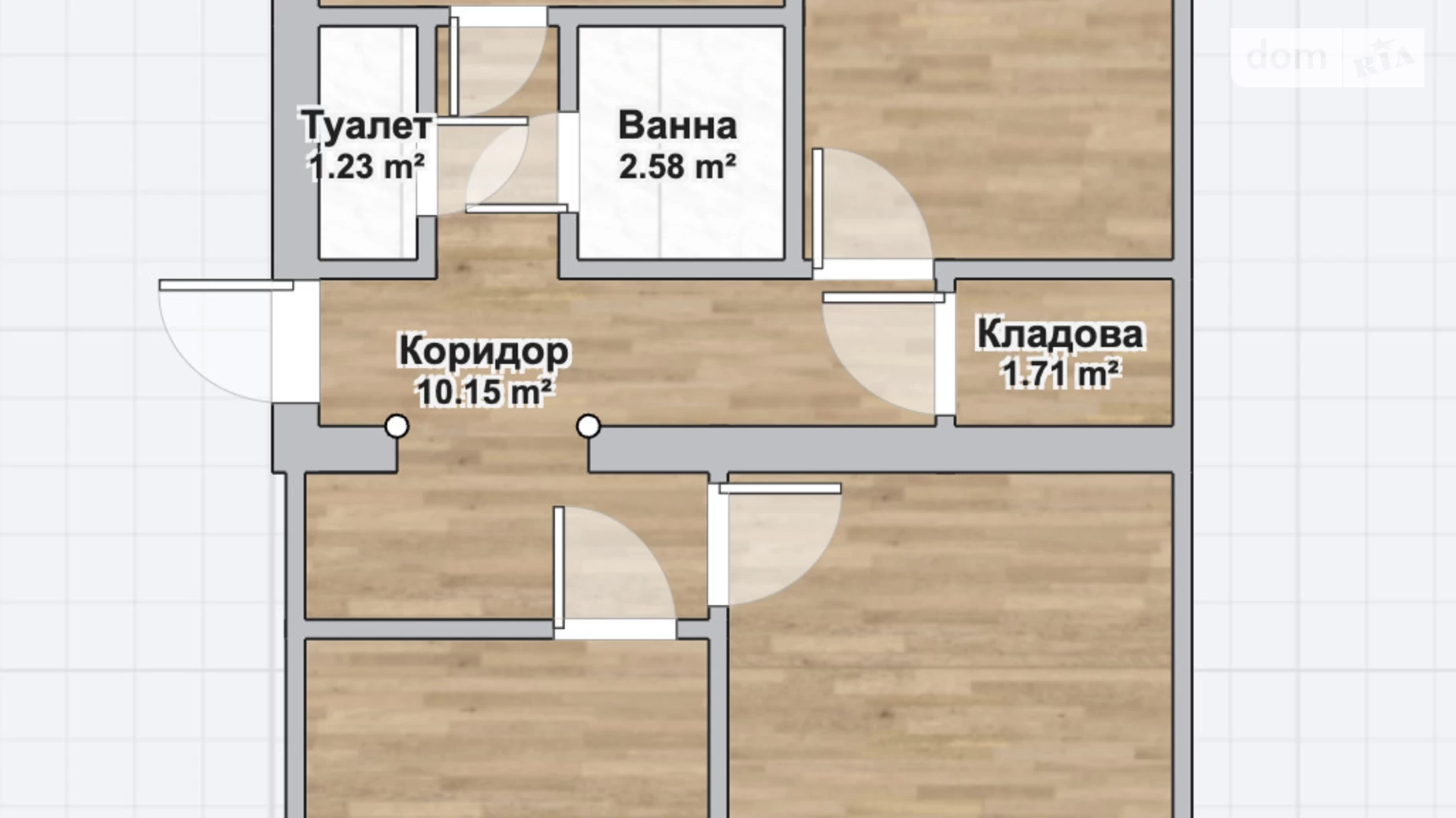Продається 3-кімнатна квартира 67.3 кв. м у Козятині, вул. Степана Бандери(Матросова), 43 - фото 3