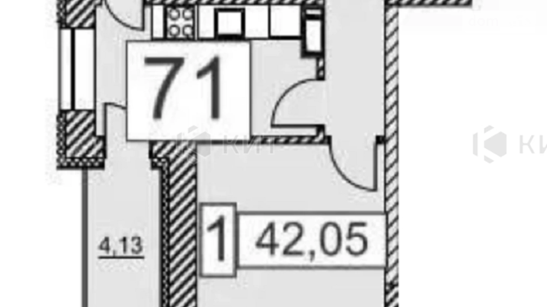 Продается 1-комнатная квартира 42 кв. м в Харькове, Григоровское шоссе, 28 - фото 3