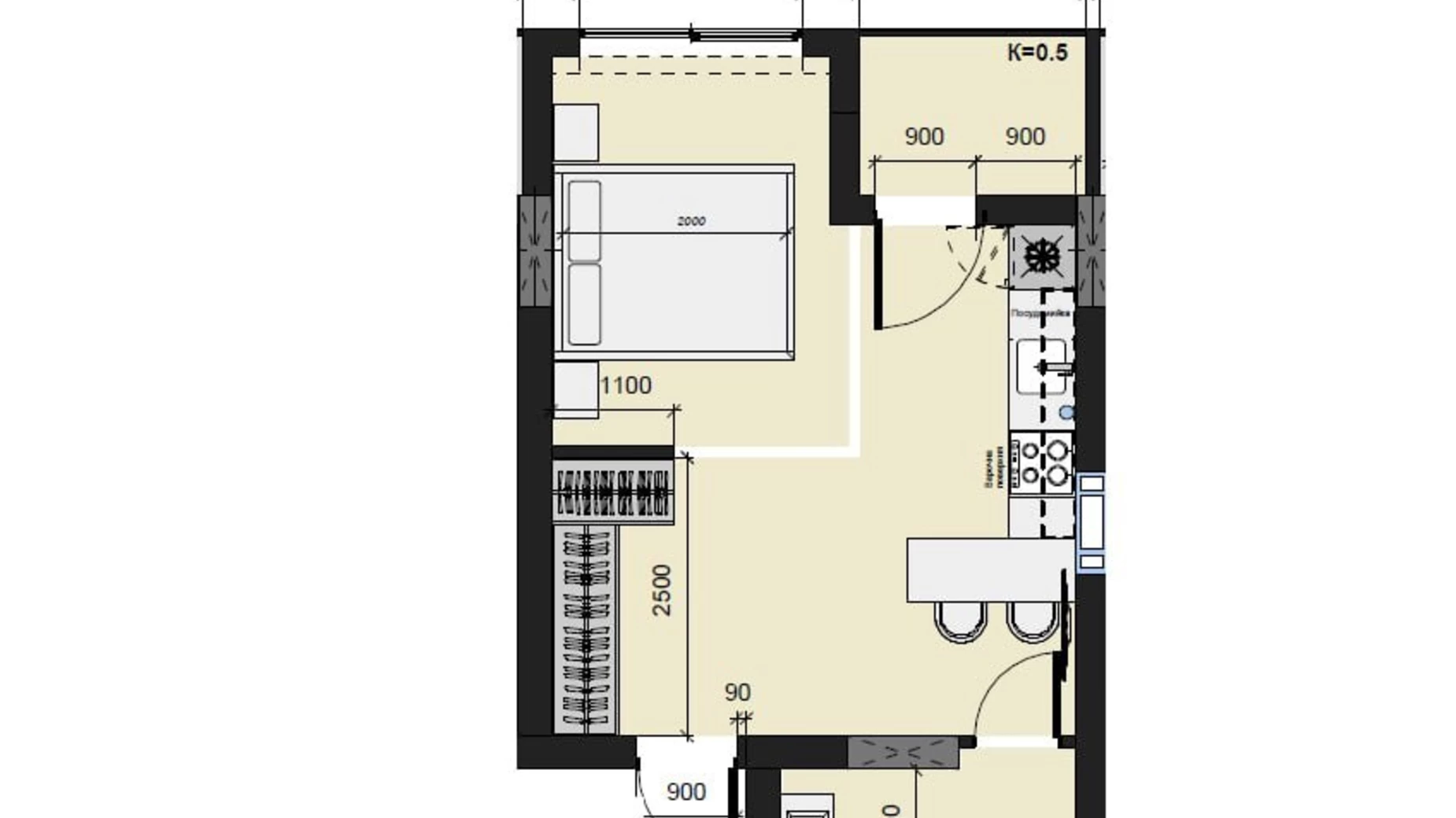 Продается 1-комнатная квартира 32 кв. м в Сваляве, ул. Физкультурная, 2 - фото 3