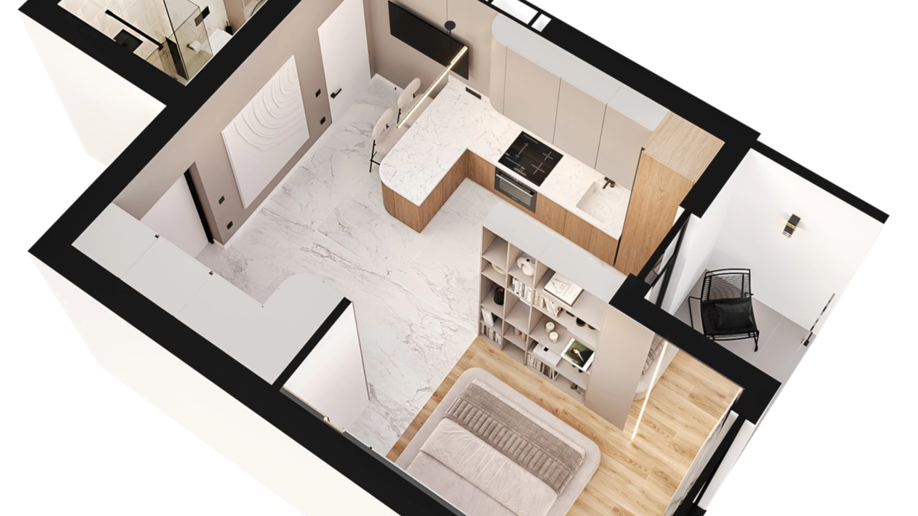 Продается 1-комнатная квартира 32 кв. м в Сваляве, ул. Физкультурная, 2 - фото 2